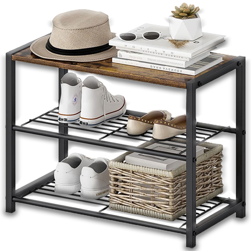 SZAFKA NA BUTY INDUSTRIALNA PÓŁKA NA OBUWIE STOJAK LOFT REGAŁ VINTAGE