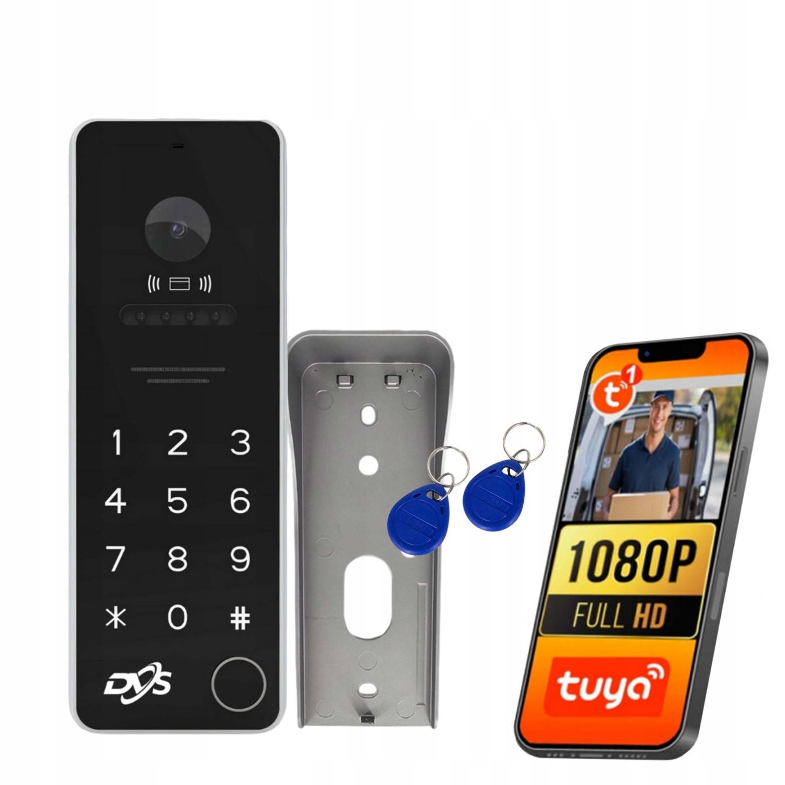 Bránová Stanica Pre Videovrátnik, Vonkajší Panel, Zvonček, Audio Kľúčenky, Tuya