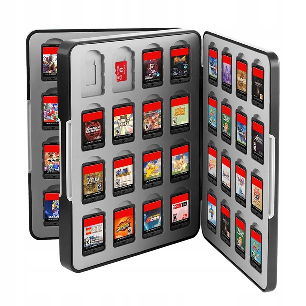 64x Etui na gry kompatybilne z grami Nintendo Switch i kartami Micro SD