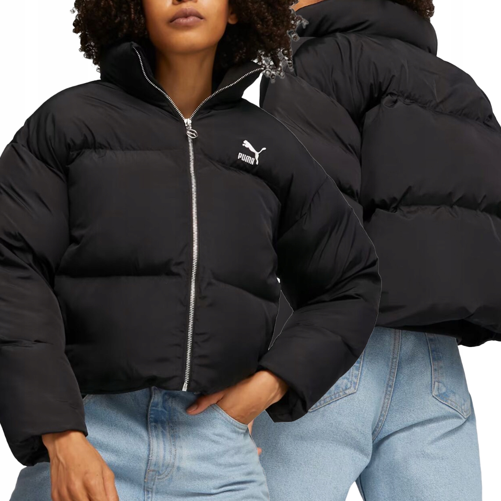 Puma dámská zimní bunda černá péřová bez kapuce 621693 01 S