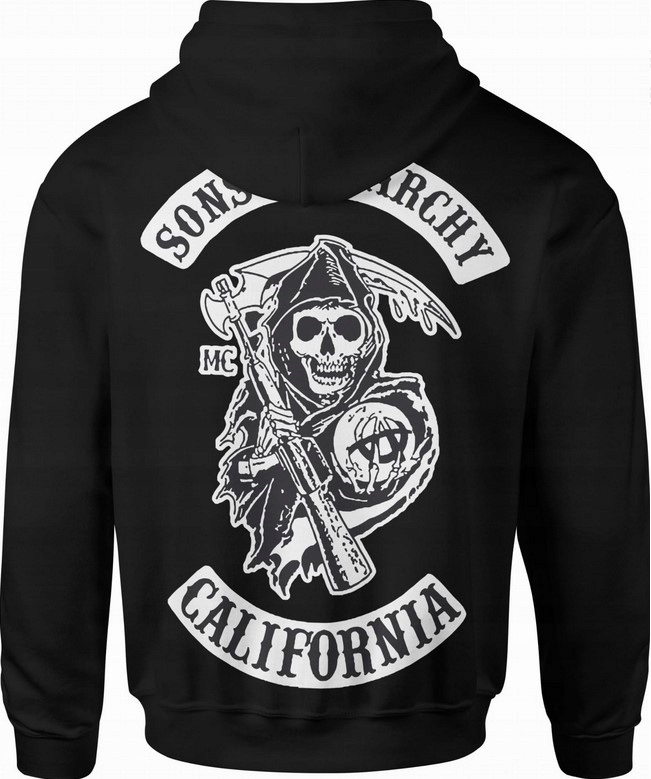 BLUZA MĘSKA Z KAPTUREM SYNOWIE ANARCHII NOWOŚĆ 3XL