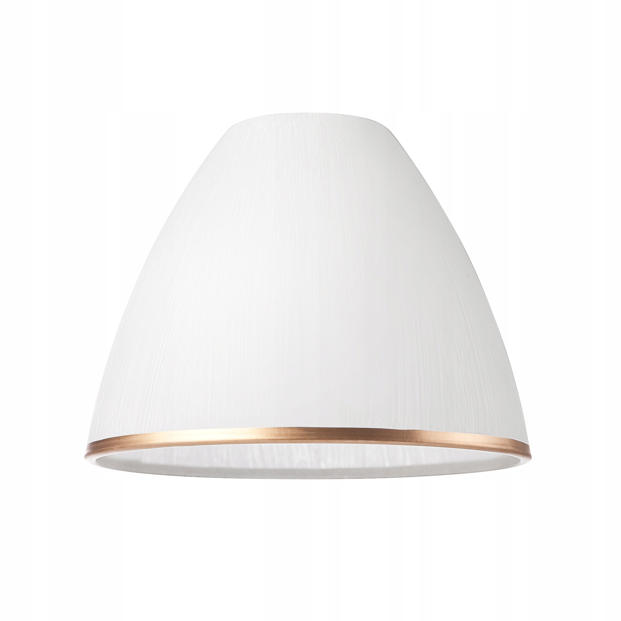 

Biały Klosz Kubek Z Paskiem Miedzianym E27 13 cm