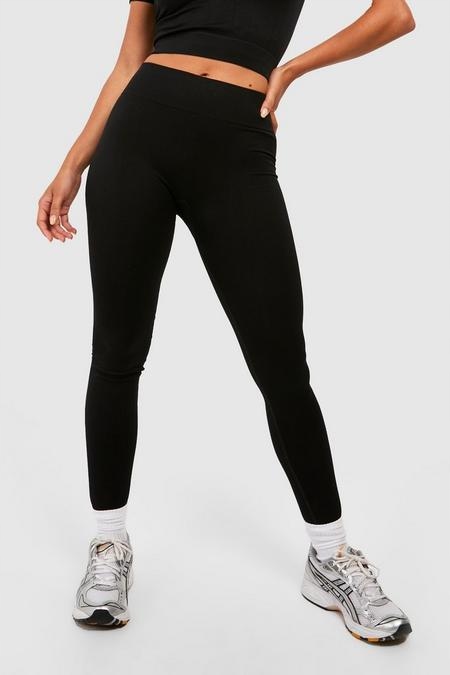 BOOHOO DAMSKIE CZARNE LEGGINSY SPORTOWE R.S E560123
