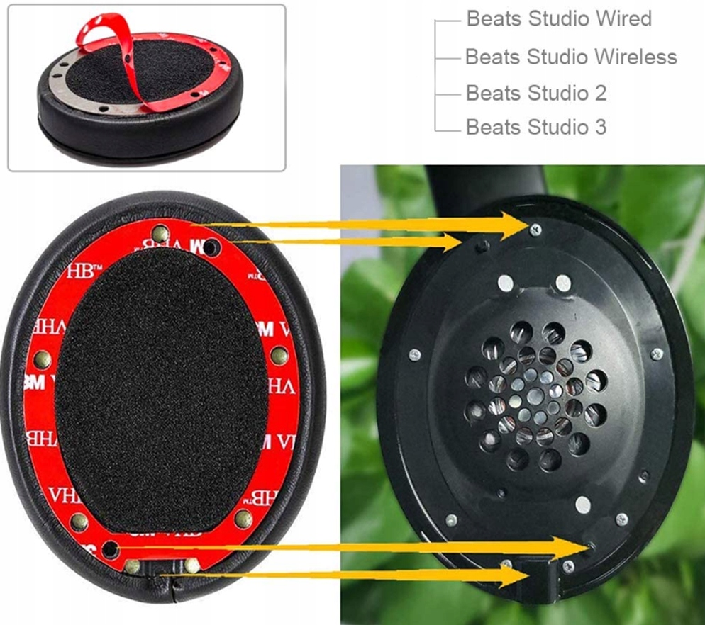 PADY NAUSZNIKI GĄBKI DO BEATS STUDIO 2.0 3.0 Marka bez marki