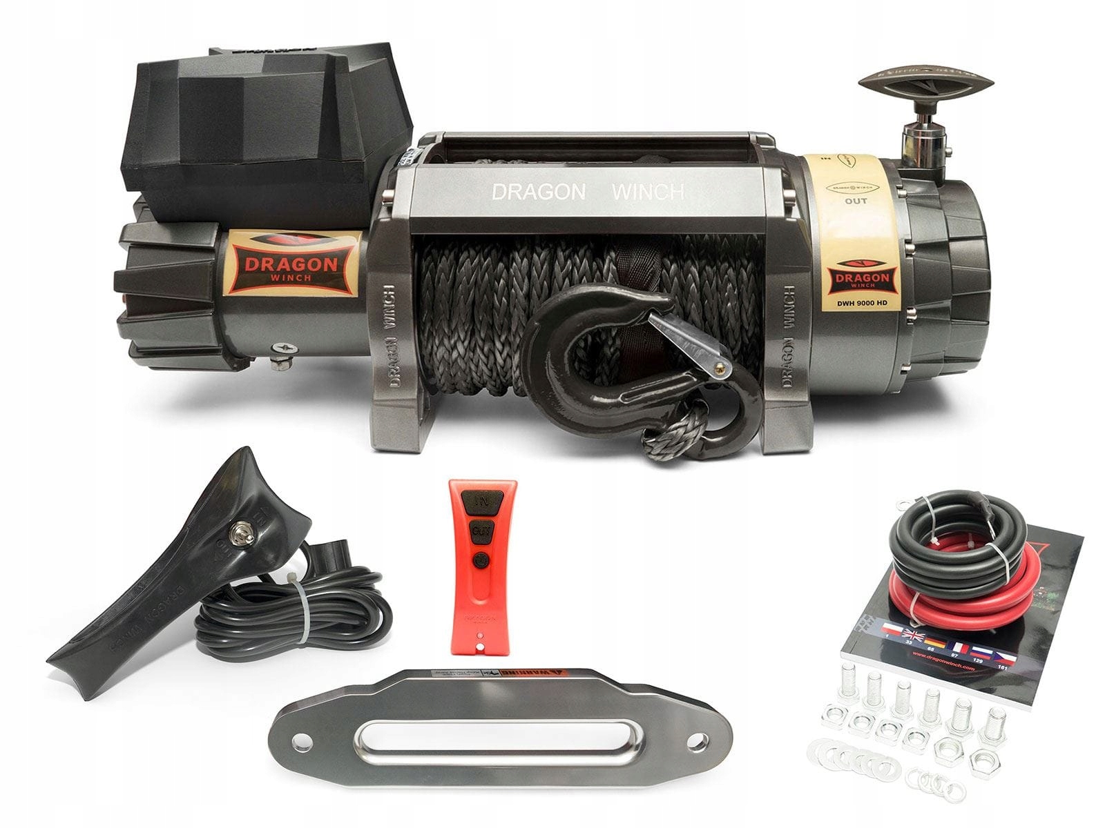 Elektrický Naviják 9000lb 12V Syntetické Lano