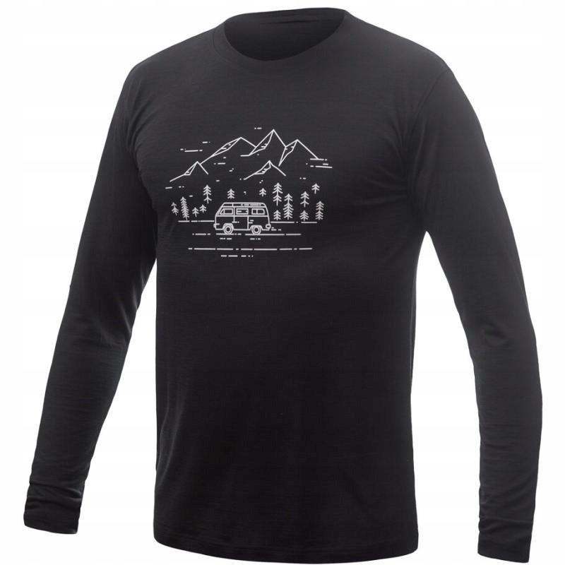 Sensor Triko Merino Active Pt Van Life pánské dlouhý černá XL