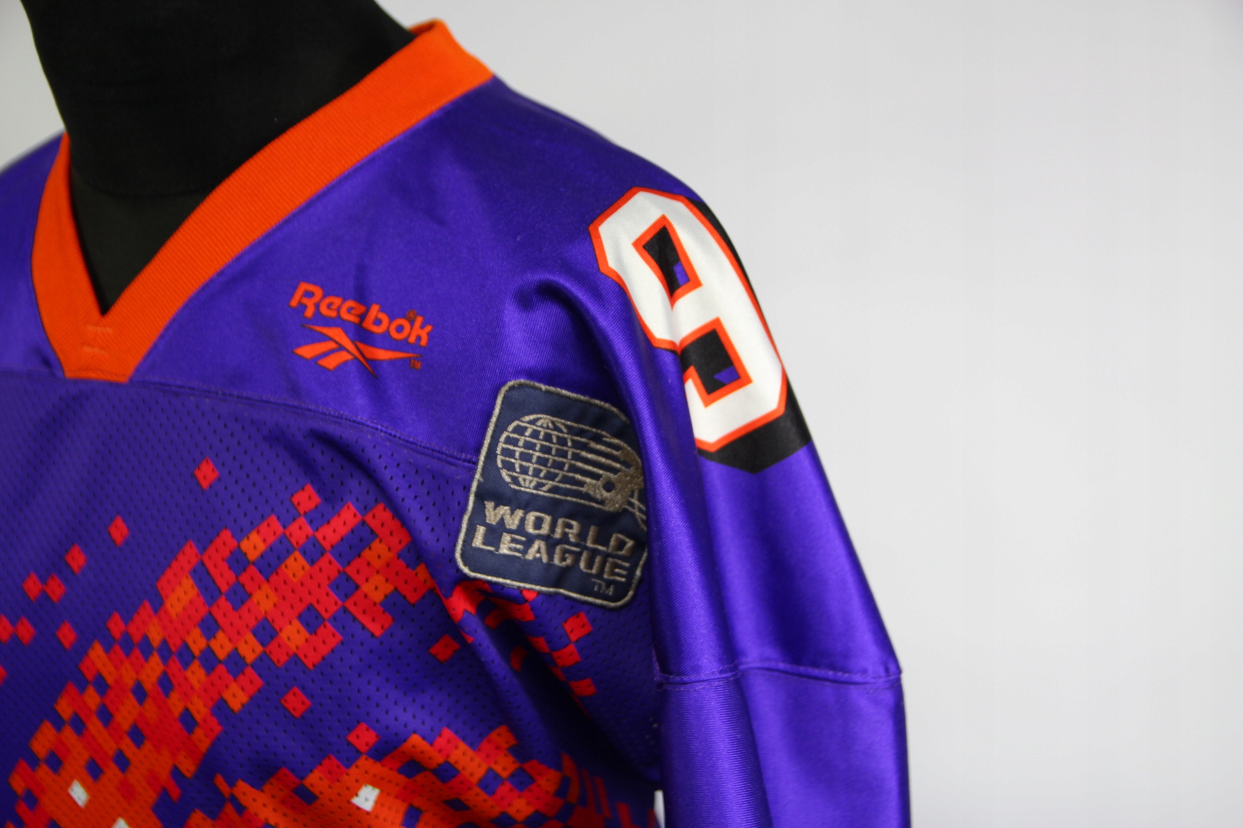 Reebok Frankfurt Galaxy koszulka NFL rozmiar L _ World Leagu #95 Marka Reebok