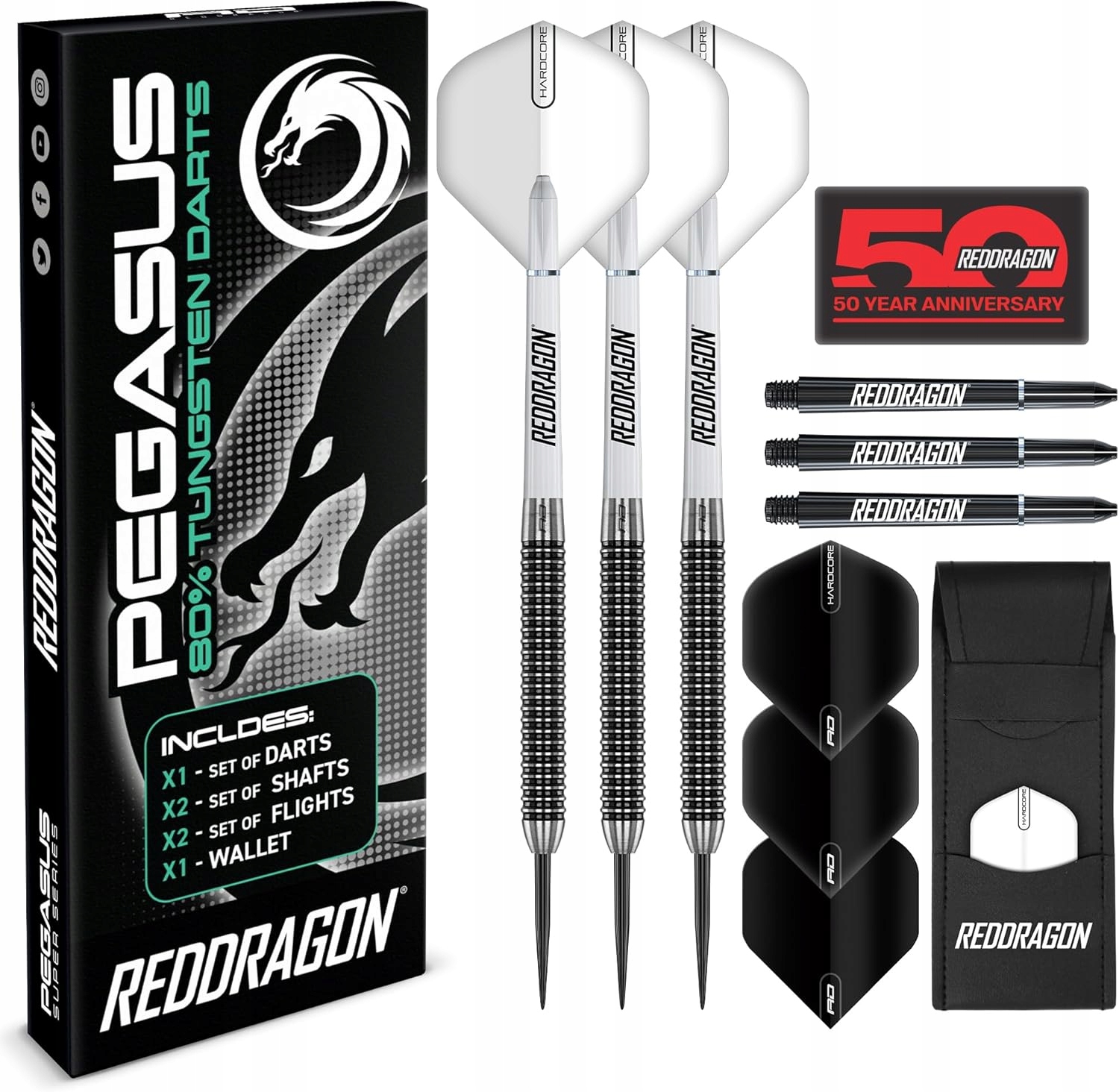 Lotki do darta Red Dragon Pegasus Profesjonalne Zestaw 24 gr