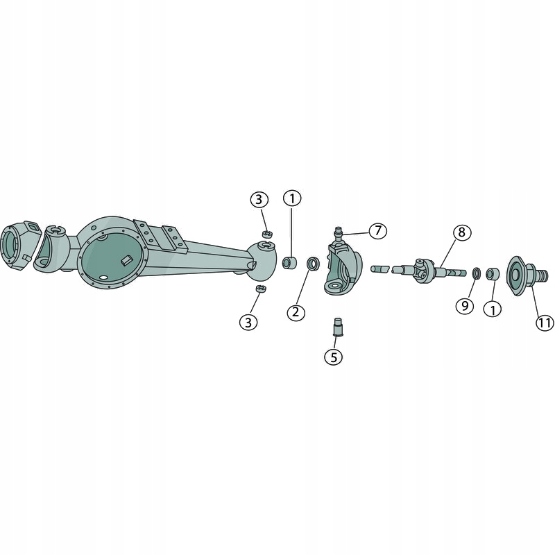 Tuleja 40x44x35 Fendt Farmer Favorit 600 610 611 612 614 615 Numer katalogowy części 72760115
