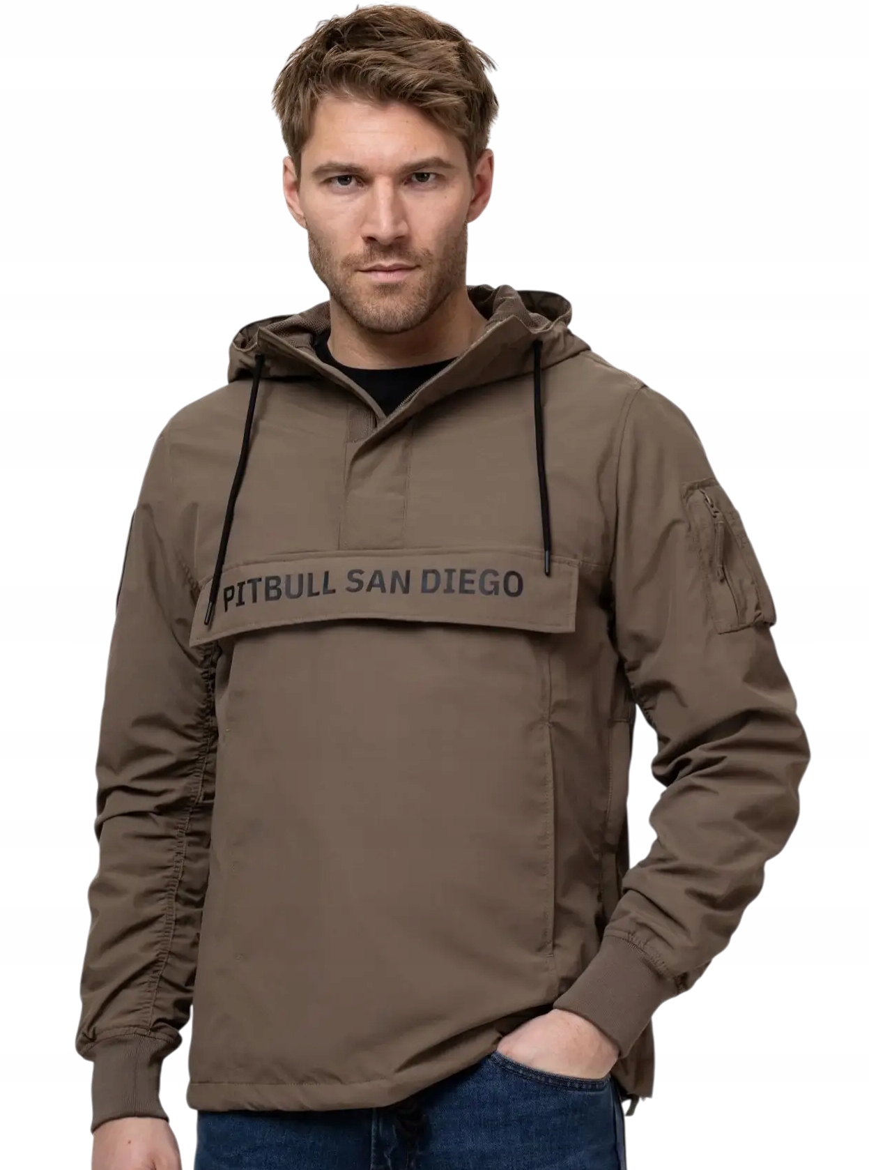 Pit Bull Klokanka S Kapucí Přechodová Meandro Brown XL