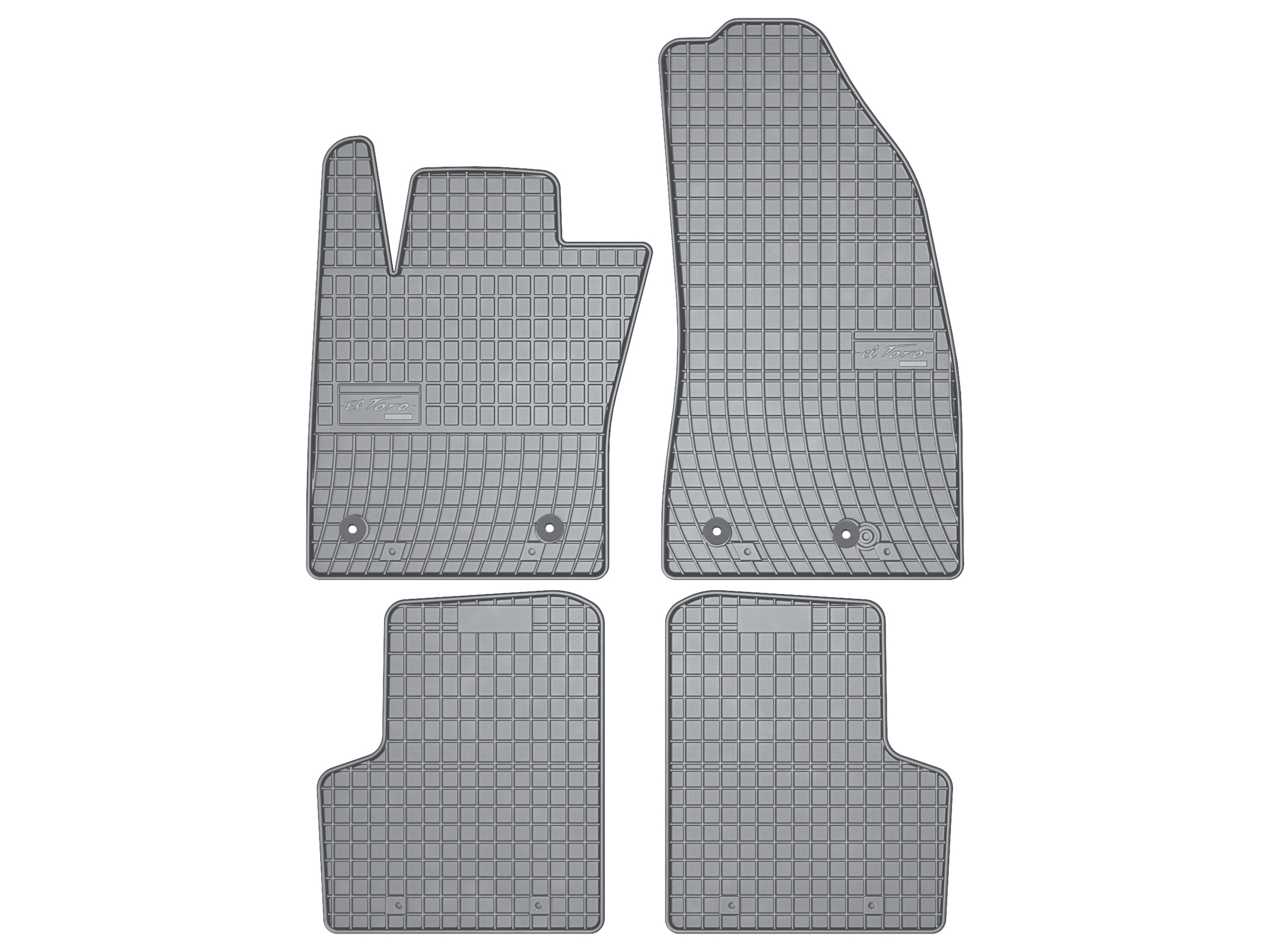 Dywaniki gumowe szare do Jeep Renegade 2014-2019 komplet 4 szt. SolidPRO