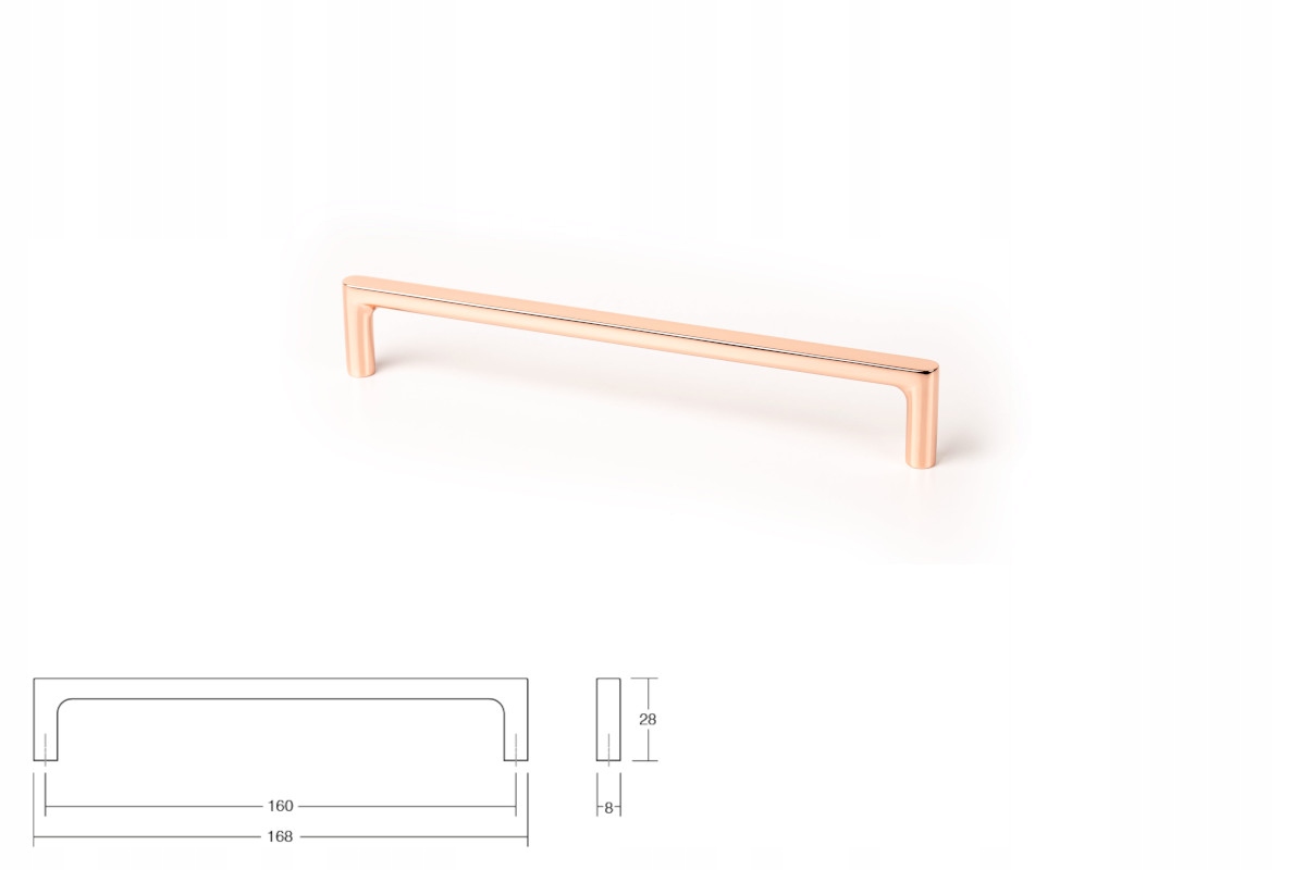 

Uchwyt meblowy Viefe 0487 Pure 160mm miedź połysk