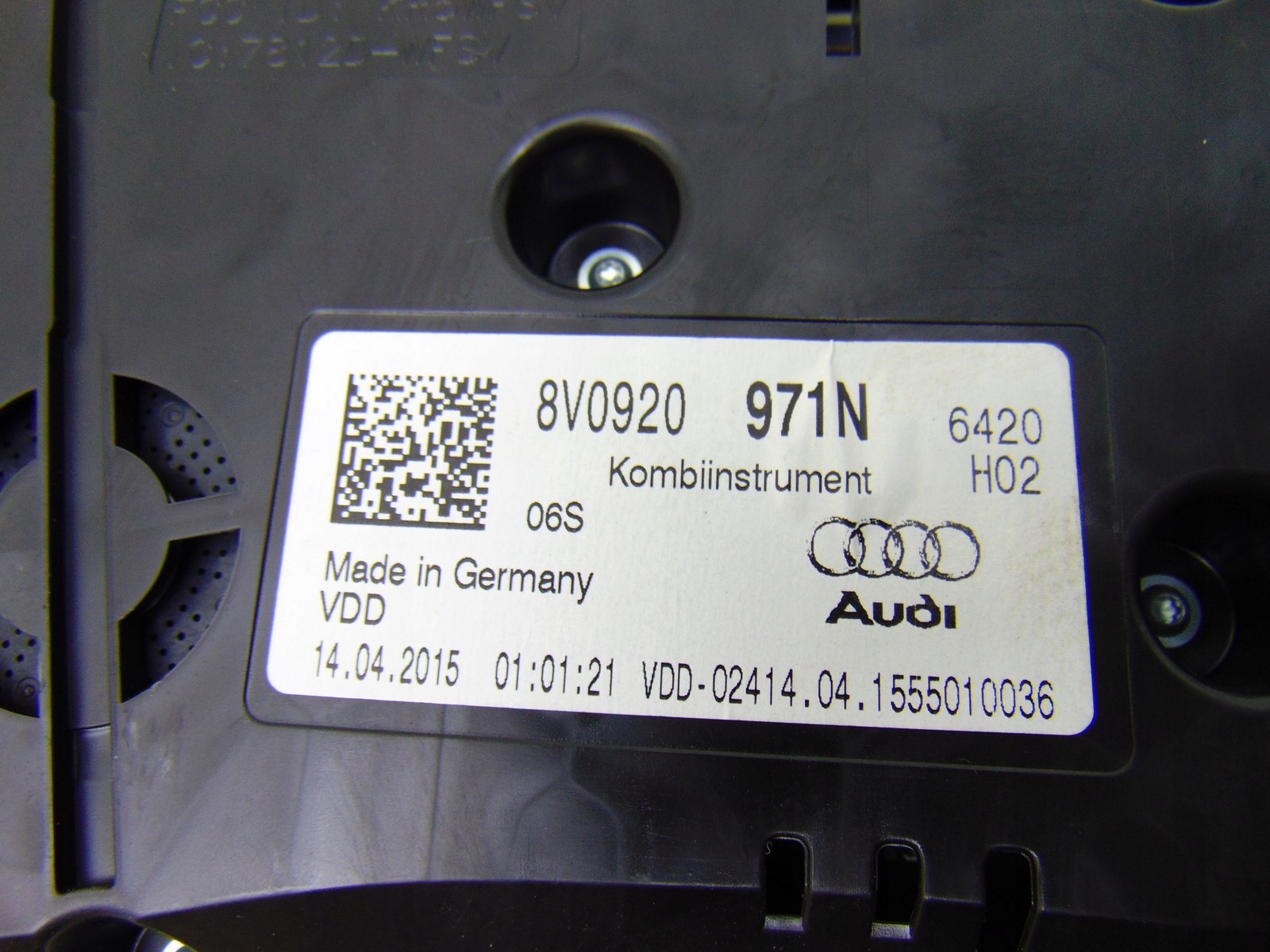 dials dials AUDI RS3 8V 12- 2.5 TFSI UK 8V0920971N