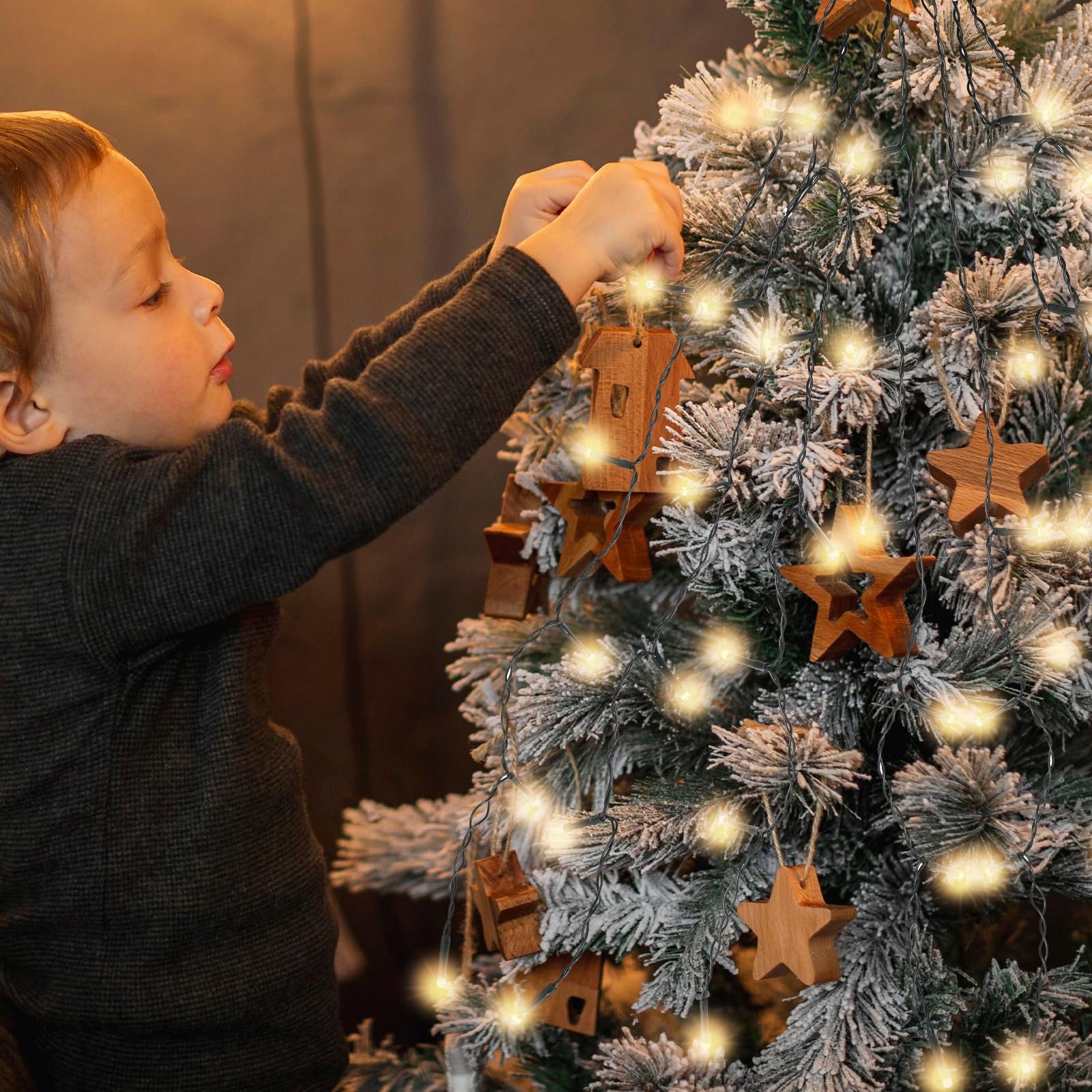 SALCAR Oświetlenie Choinki LED 48 Światełek 60cm-120cm Ciepły Biały — miniatura 5