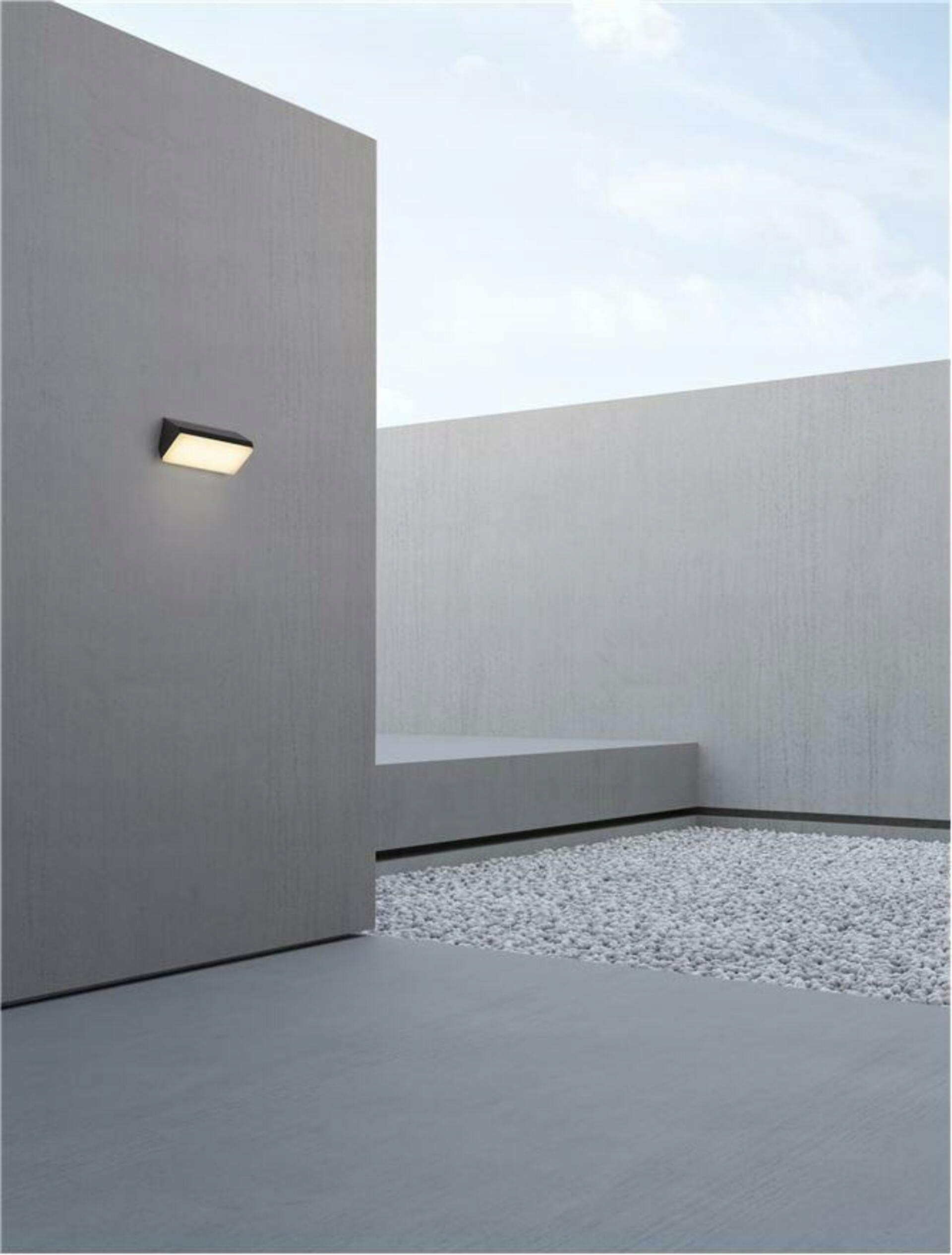 Nova Luce venkovní nástěnné svítidlo Zenon antracitový hliník a matný akryl