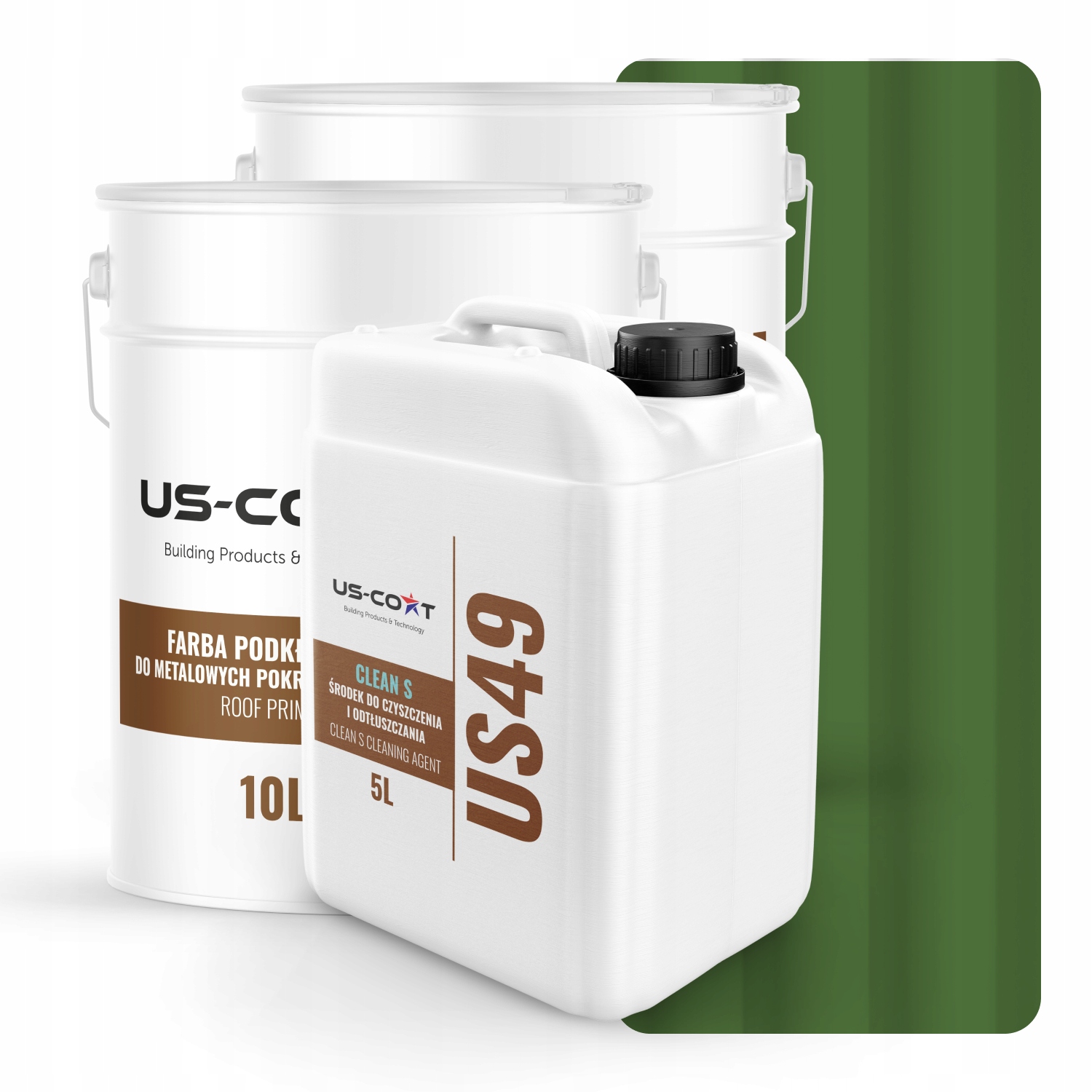 Farba Na Strechu Kovová Základná Odtučňovač Trávovo Zelená RAL6010 74m2 Lesk