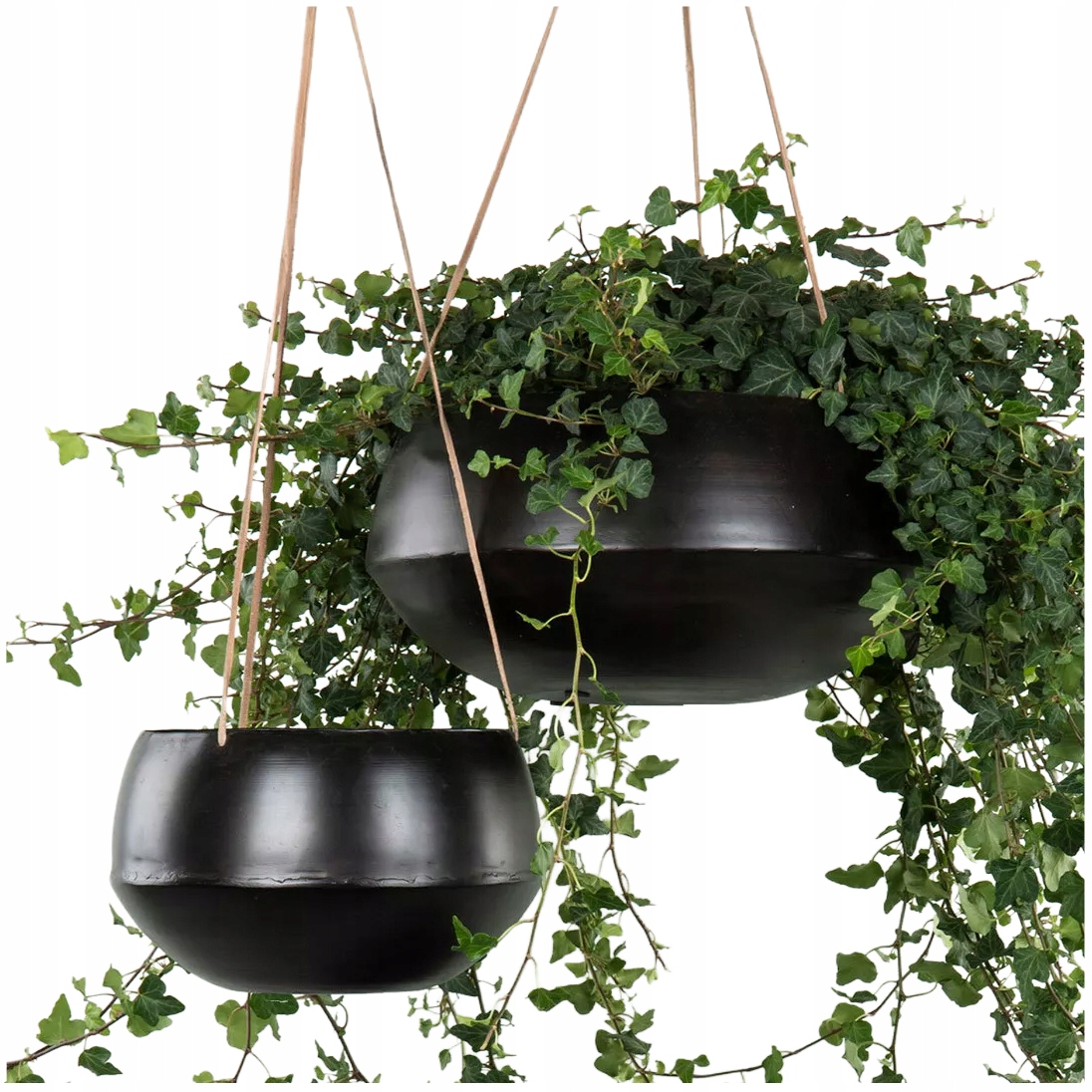 Závesný Kvetináč Na Balkon Čierny Loft Veľký 2 ks kvetináč na zavesenie