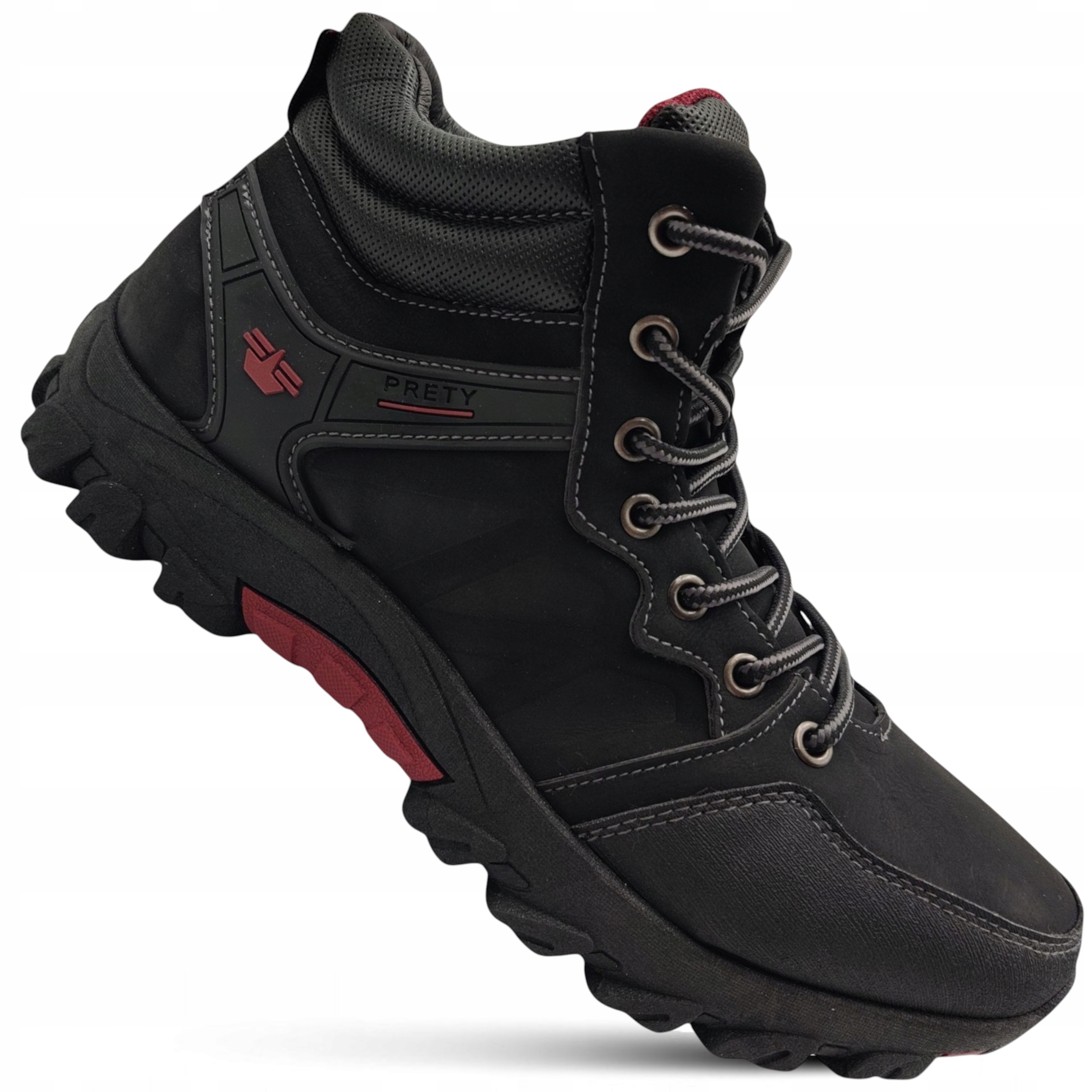 Pánské Zimní Boty, Černé, Pevná Outdoorová Sportovní Obuv, Zateplené Boty