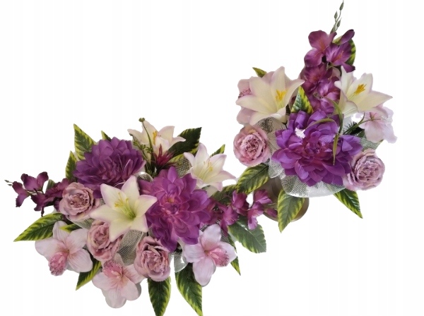 

Kwiaty na grób Sztuczne Kompozycja Bukiet Komplet!