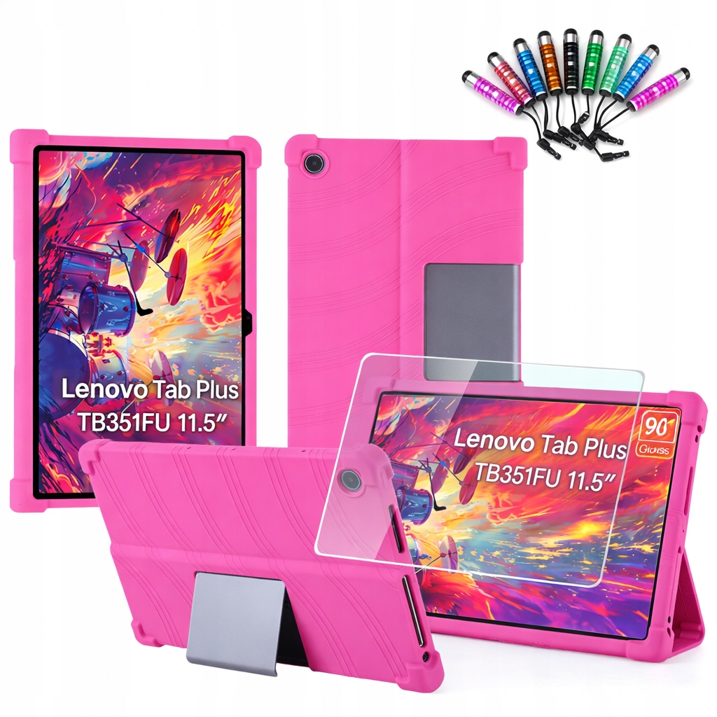 Etui Silikonowe Do Lenovo Tab Plus TB351FU 11.5" 2024r Szkło Rysik