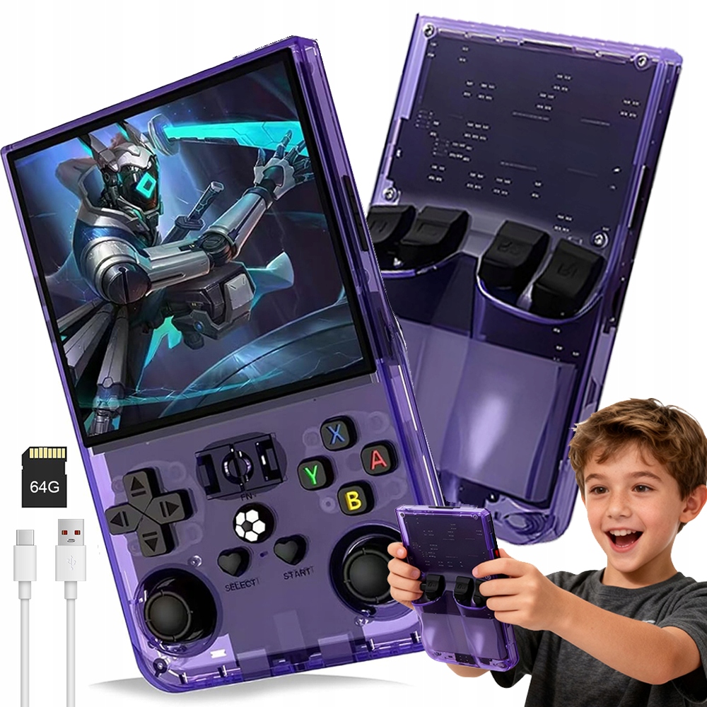 Retro Przenośna Konsola Do Gier 64G 18000 Gier Z Joystick