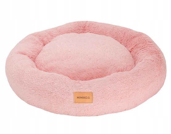 Levně Útulný chlupatý pelíšek pro psa Mimiko Pets Shaggy XL 75 cm růžový