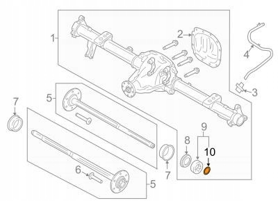 F75Z4A332AB - УПЛОТНИТЕЛЬ ПОЛУОСИ ЗАДНИЙ FORD F-150 10-17