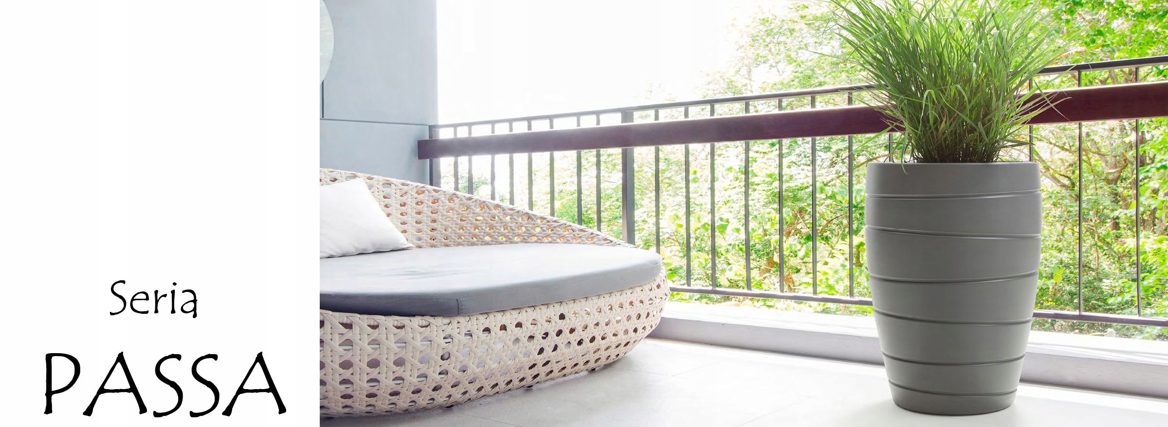 Doniczka donica PASSA średnia 40 h60 - Biała Kod producenta LA851-05