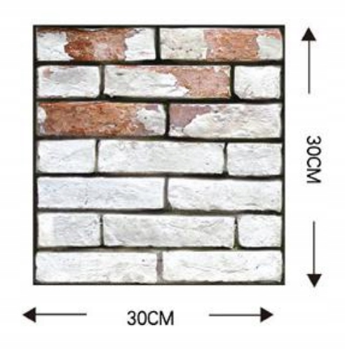 KASETONY PANELE ŚCIENNE CEGŁY WZORY 3D PCV 30x30