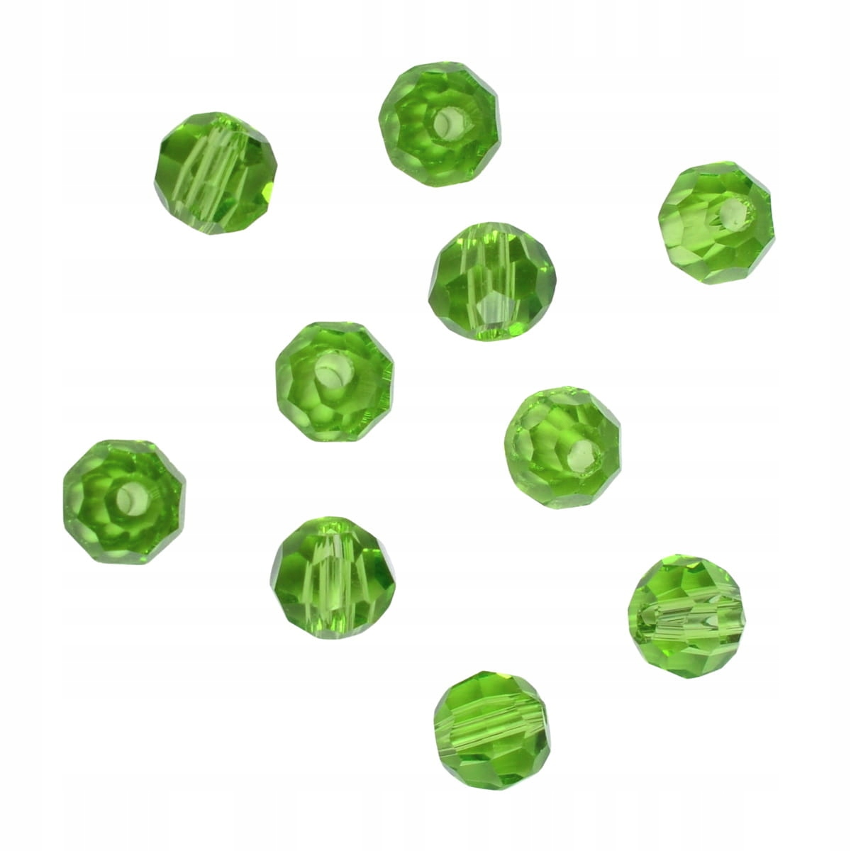 rbf02 Koraliki round beads faset.10szt 4mm Peridot