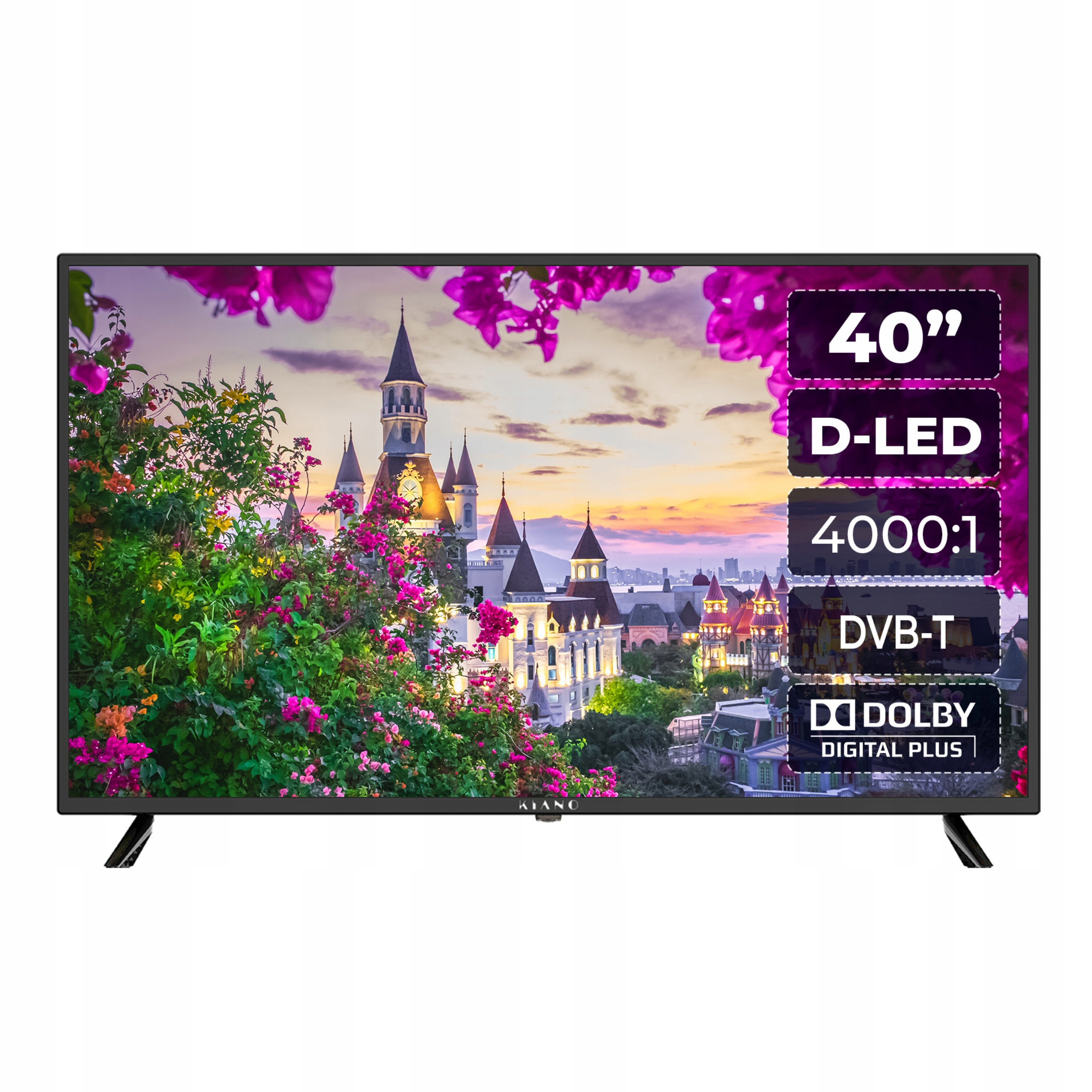 Televizor Kiano Slim Tv 40 palců Dled Full Hd Tv Bluetooth DVB-T2