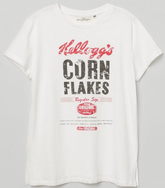 

Koszulka Top T-shirt H&m 42 XL Corn Flakes