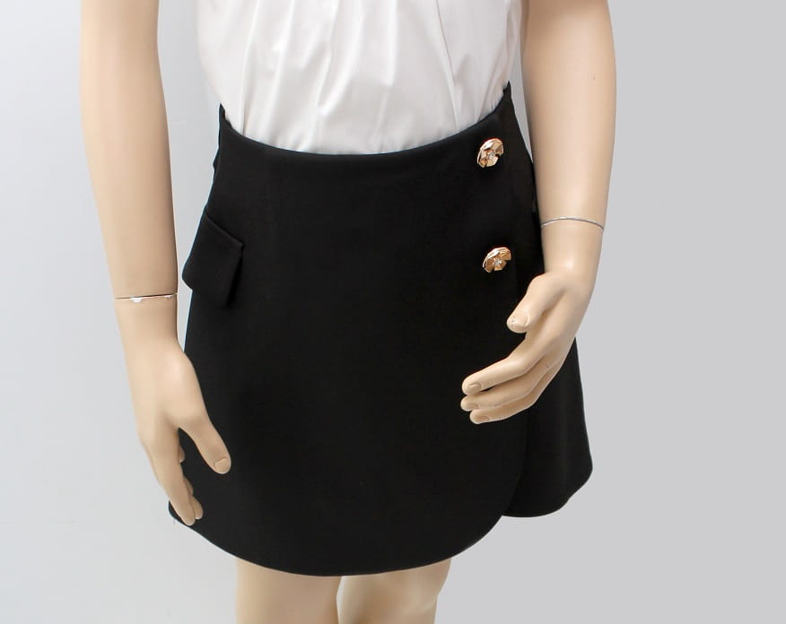 SPÓDNICA DZIEWCZĘCA ANBOR CZARNA - 146