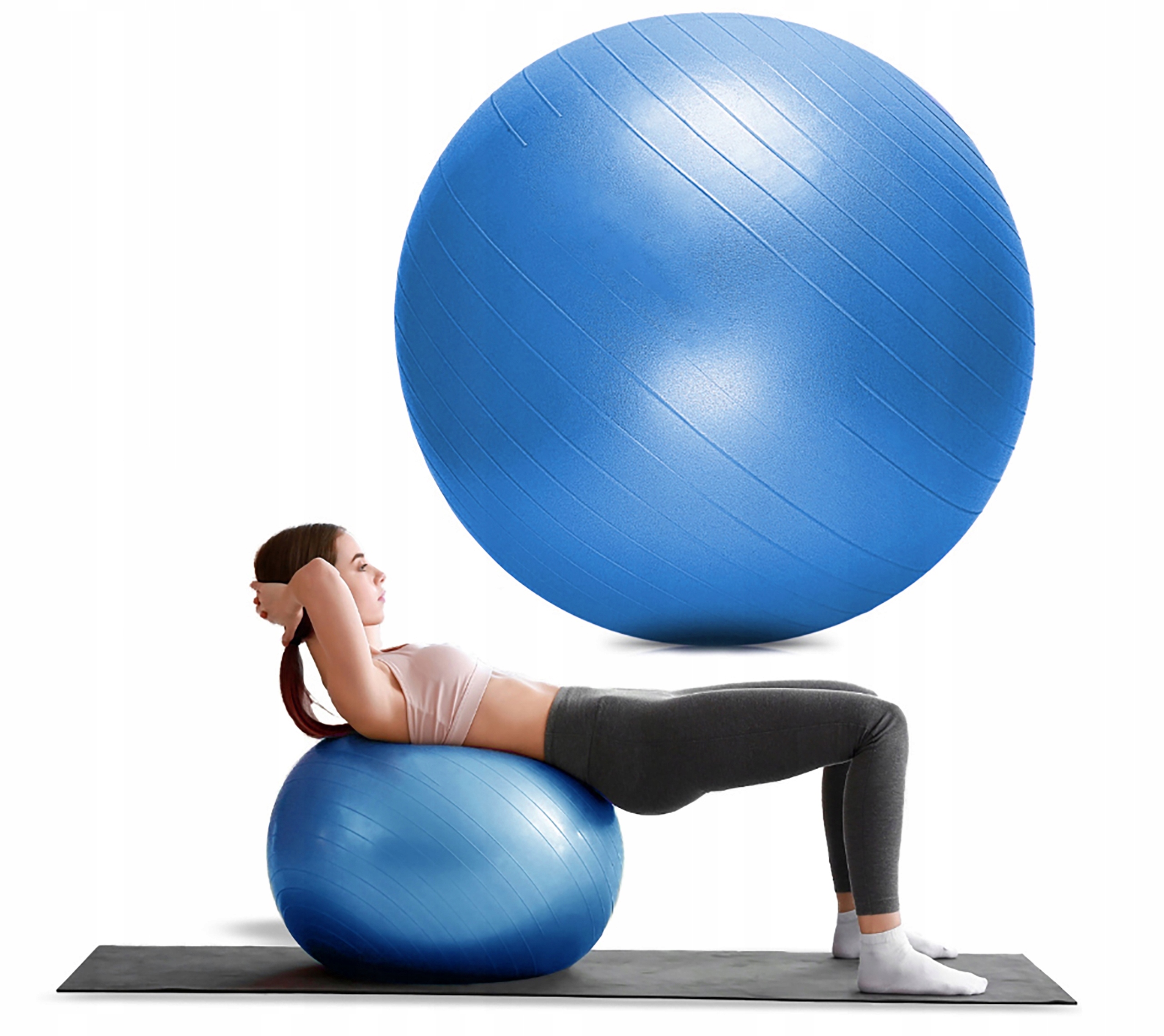 DUŻA PIŁKA GIMNASTYCZNA 65 REHABILITACYJNA + POMPKA do ćwiczeń