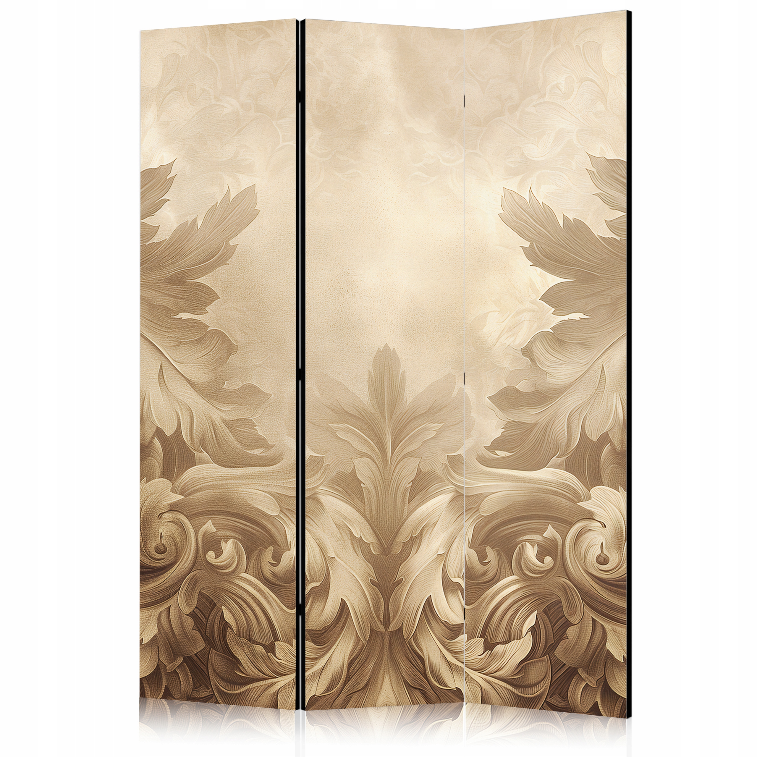 Paraván Jednostranný Pokojový 3-DÍLNÝ Vyřezávané Barokní Ornamenty 135x172