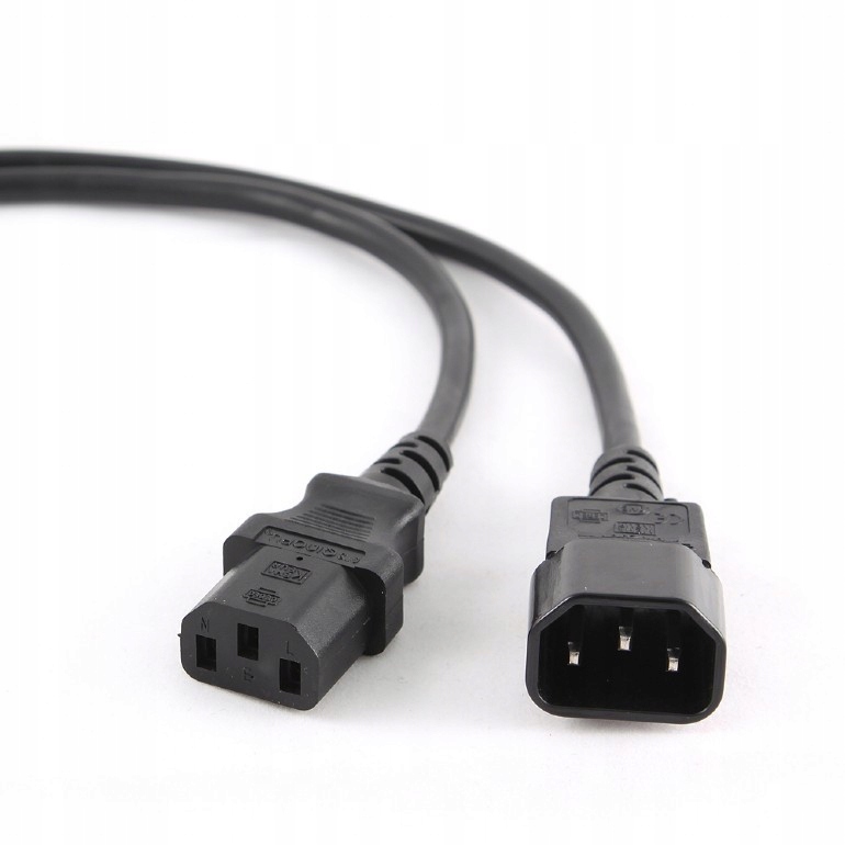 

Kabel zasilający przedłużający Iec C13/C14 1,8m