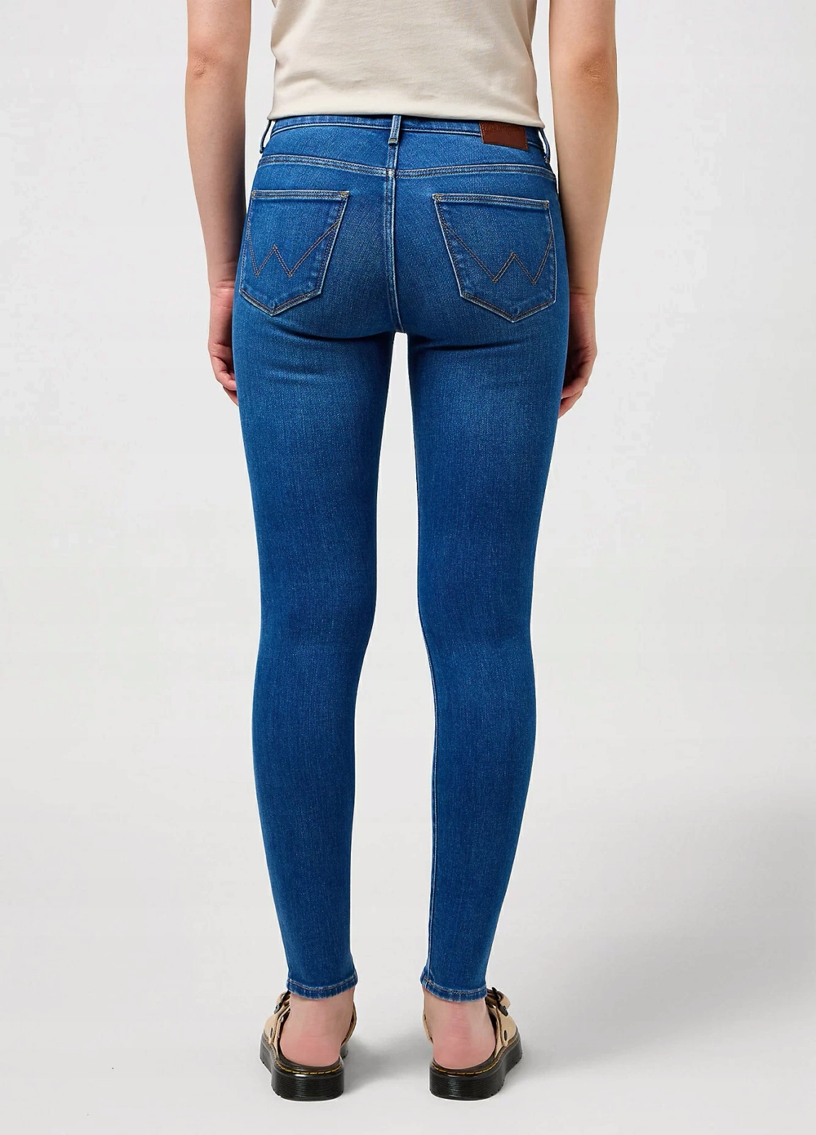 Dámské džínové úzké nohavice kalhoty Wrangler High Skinny Rustic 112350940 28/34