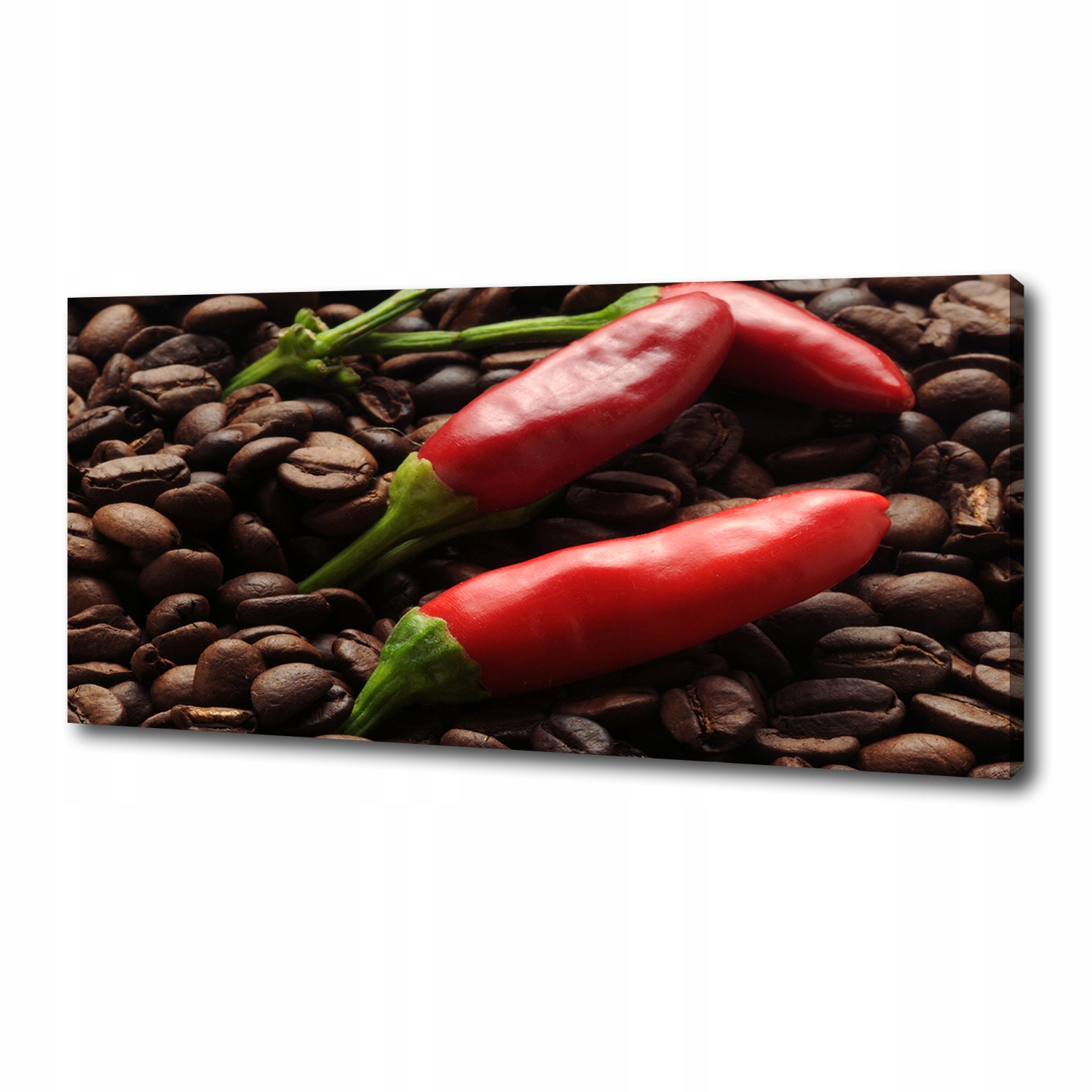 

Foto obraz na płótnie Chilli i kawa 125x50 cm