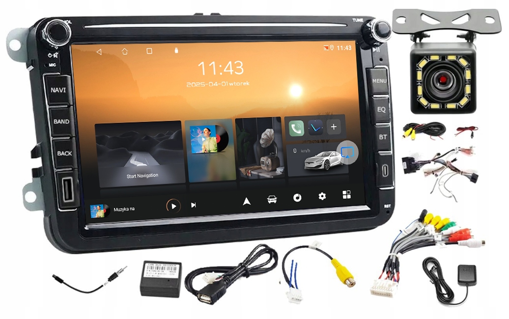 Rádio Navigácia Gps Andorid Vw Eos 2006-2015 Wifi Usb 6GB 128GB