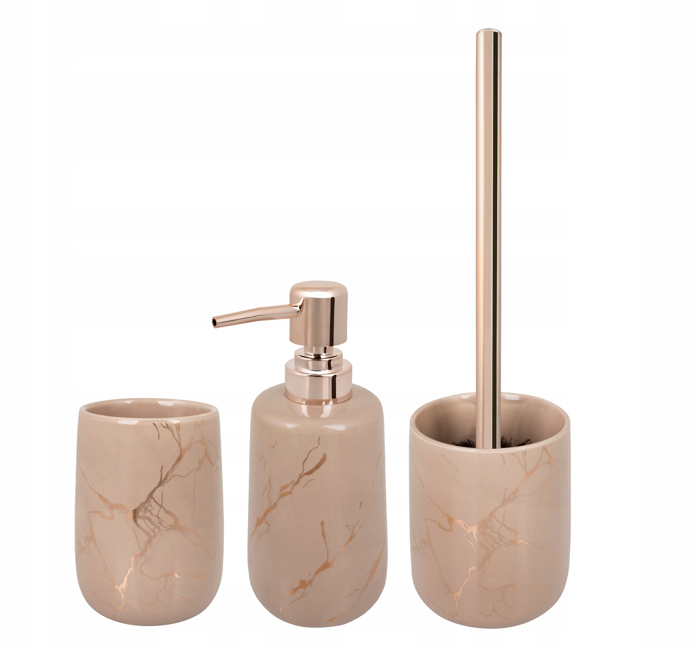 Elegantní Marmorová Koupelnová Sada Se Zlatými Prvky Design