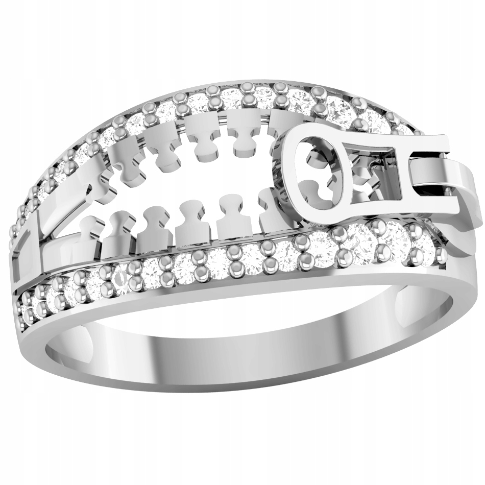 Stříbrný Prstýnek Zipový Prsten 925