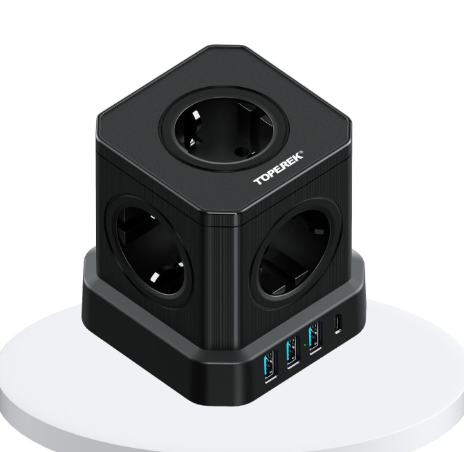 SMART KOSTKA PRZEDŁUŻACZ 2M 4x GNIAZDO 4x USB LISTWA ZASILAJĄCA Materiał izolacji guma