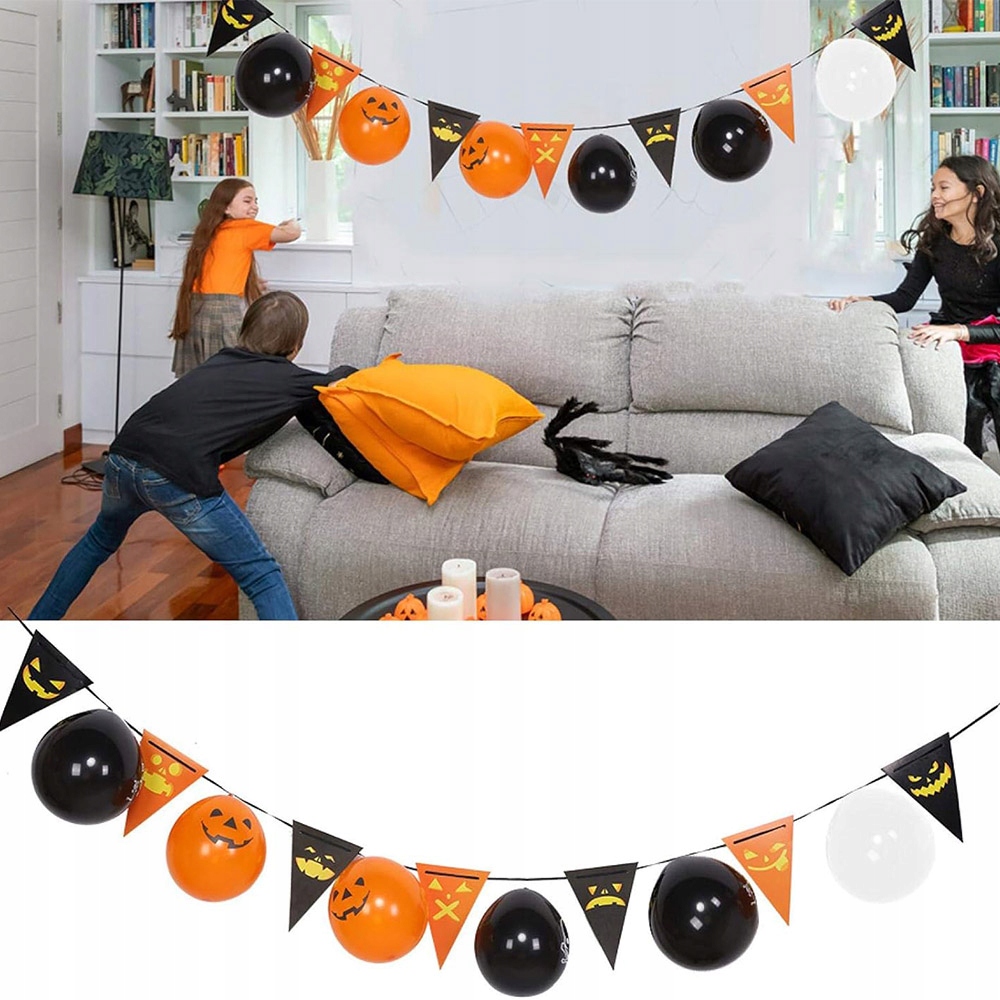GIRLANDA HALLOWEEN Z BALONAMI CHORĄGIEWKAMI DYNIA BALONY DYNIE HALLOWEENOWE Kod producenta NASTRÓJ OZDOBA ZESTAW WISZĄCA KLIMAT