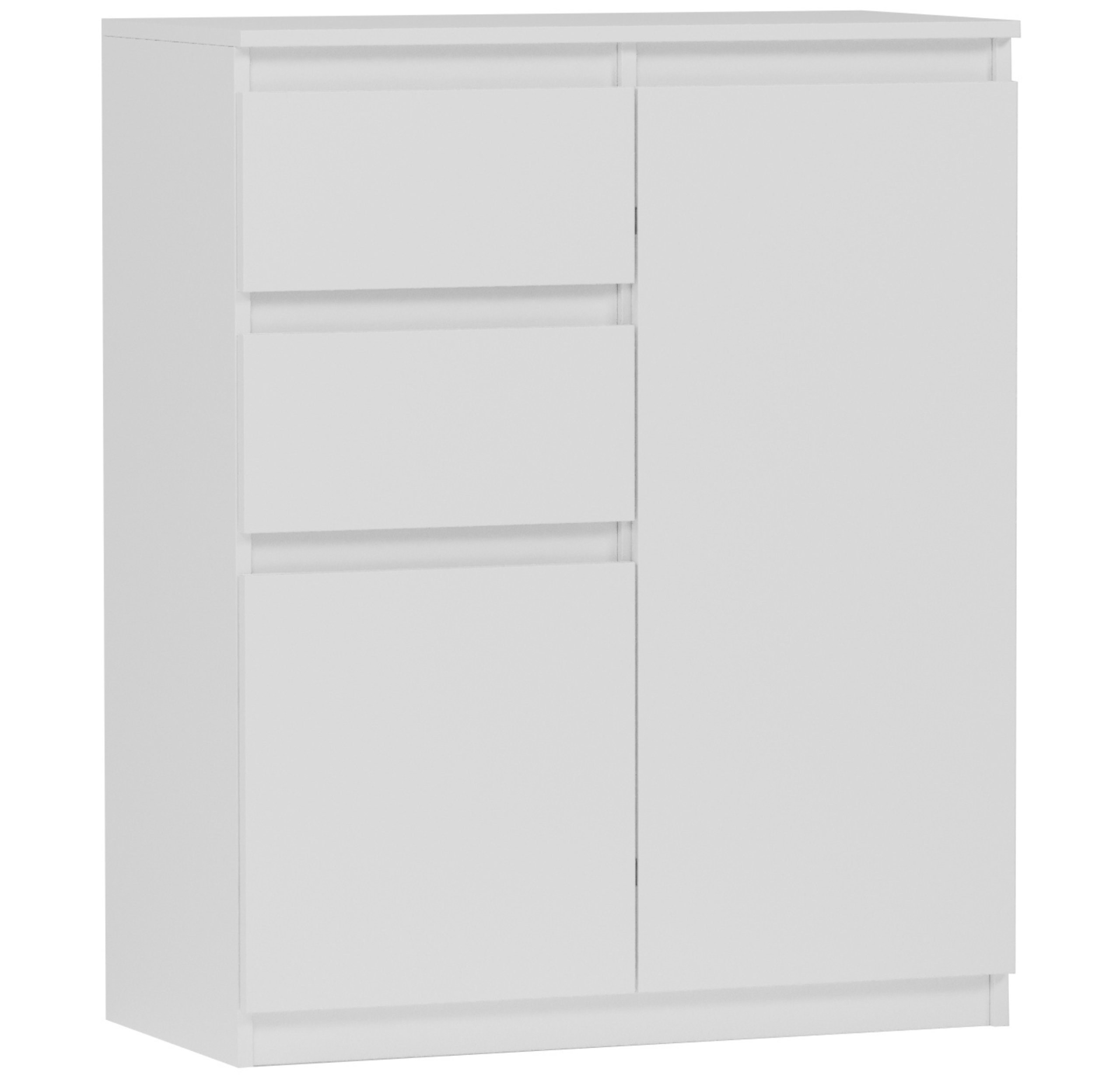 KOMODA 98CM SZAFKA 2 SZUFLADY BIAŁA S2