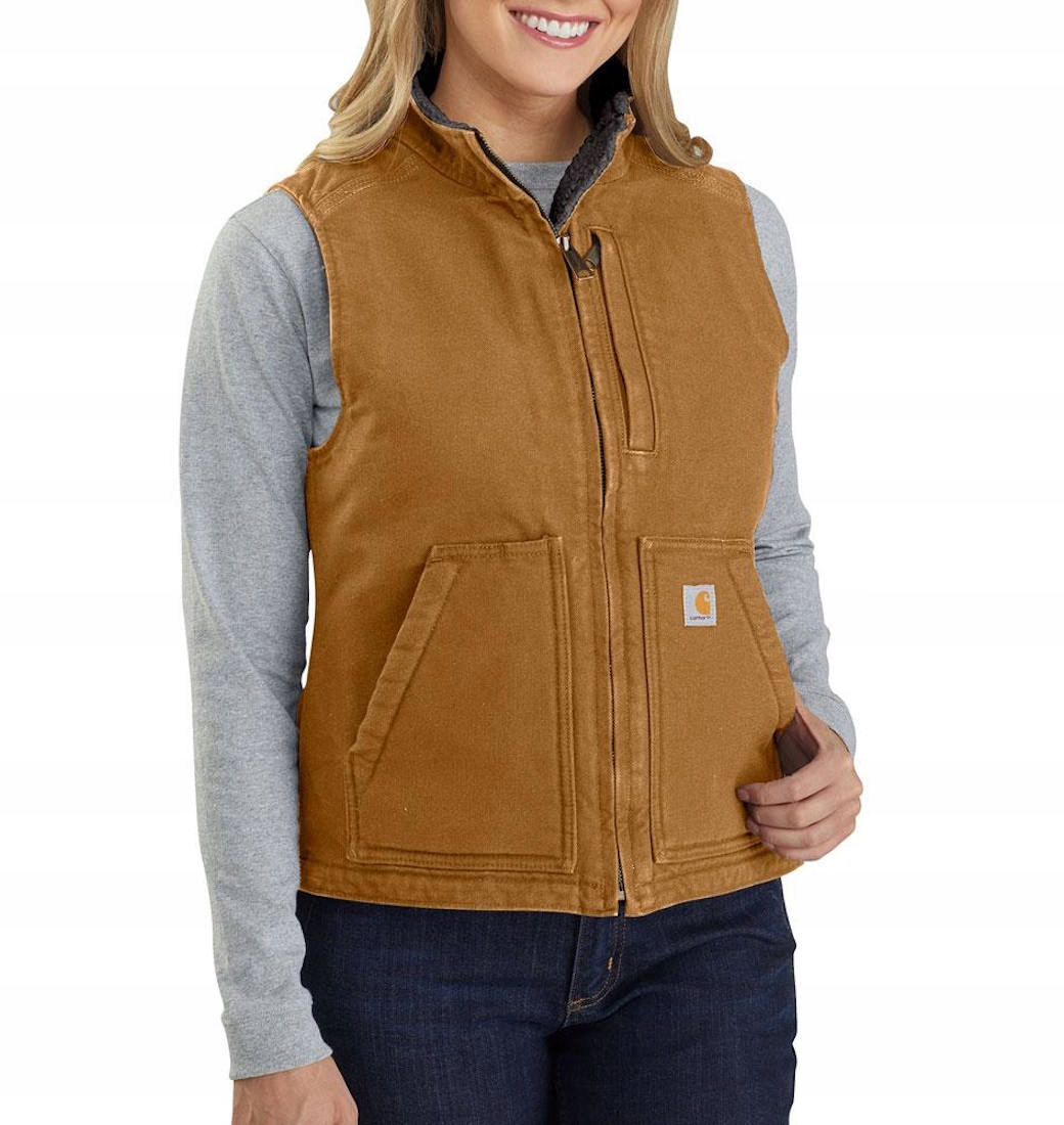 Dámská vesta Carhartt Sherpa Lined Mock Brown