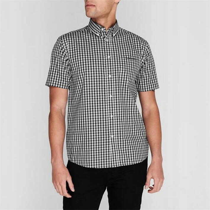 Pierre Cardin koszula męska w czarną kratkę, Rozmiar XL Marka Pierre Cardin