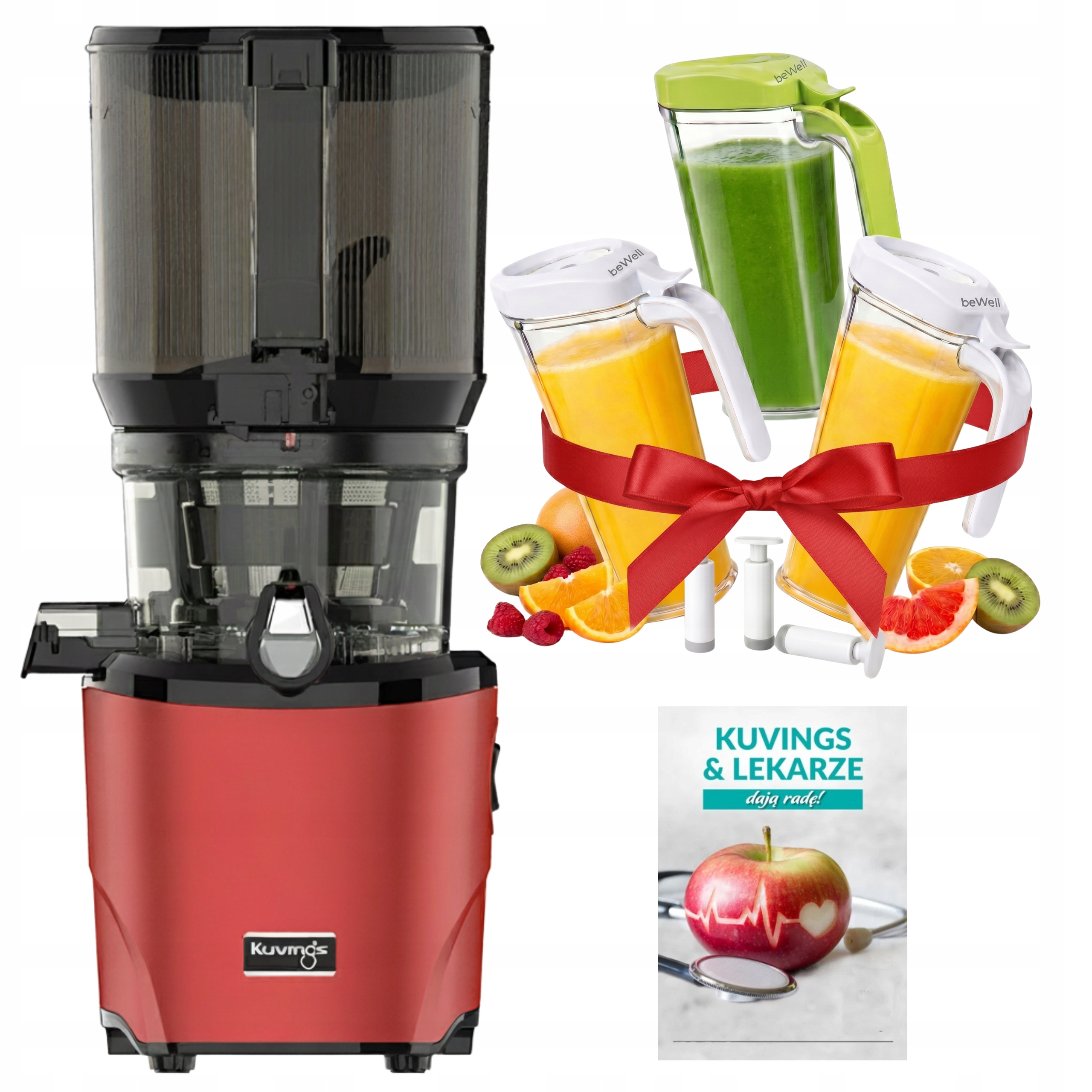 Pomalý Odšťavňovač Kuvings AUTO10S Na Šťávy Z Ovoce Dárek 3 Džbány