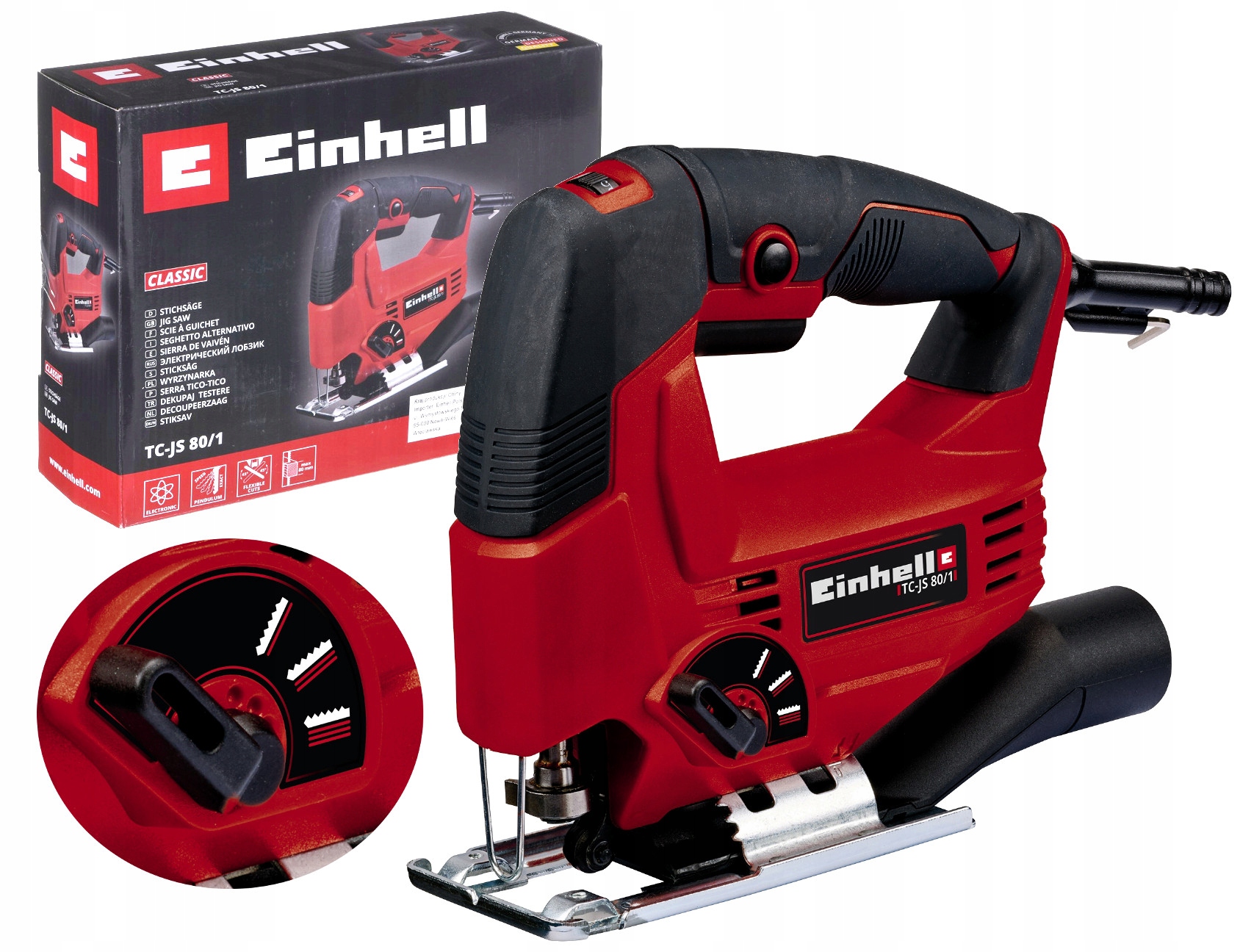 Einhell Elektrická Síťová Přímočará Pila Tc-js 80/1 Dřevo, Kov, Regulace