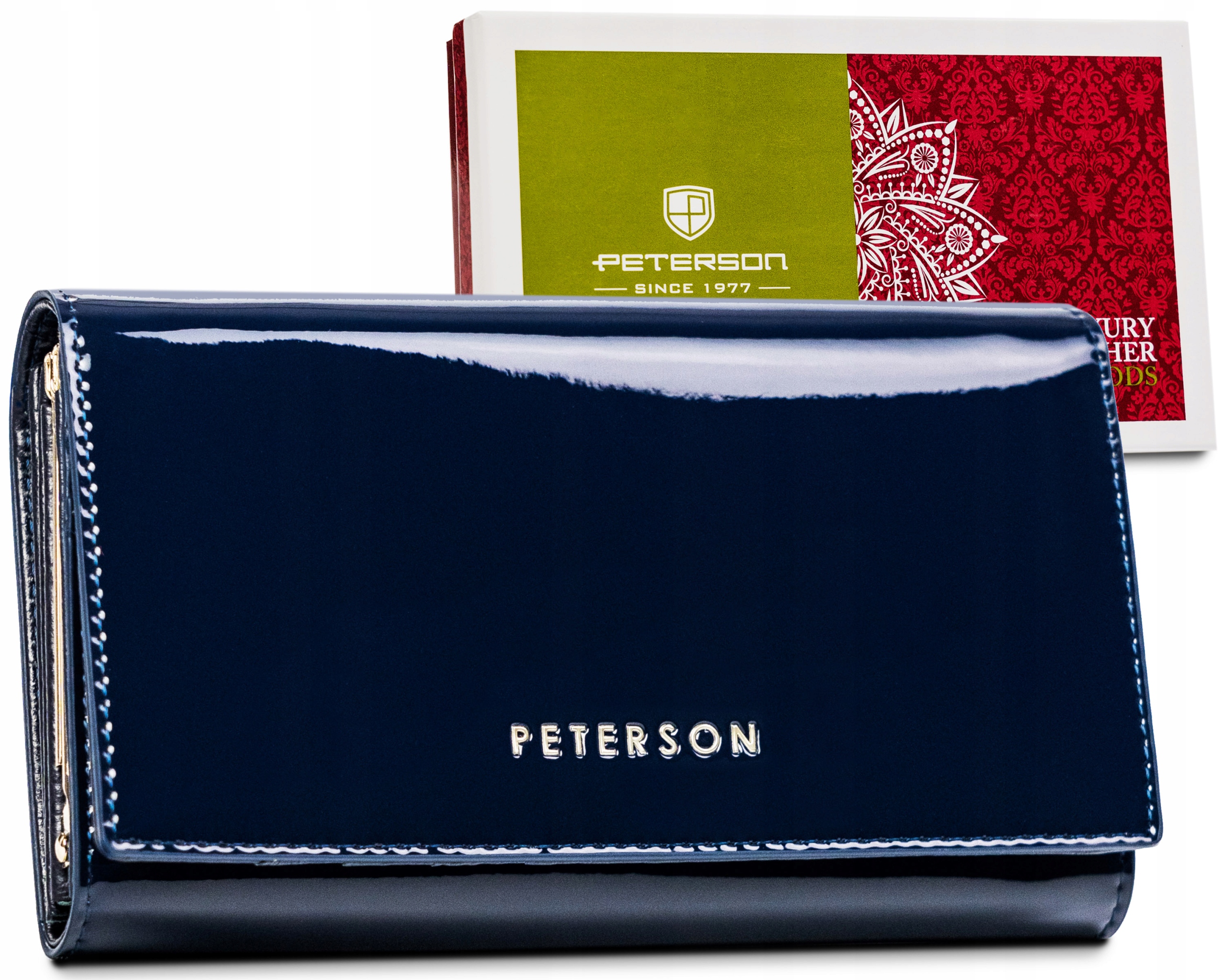 

Peterson damski portfel skórzany lakierowany Rfid