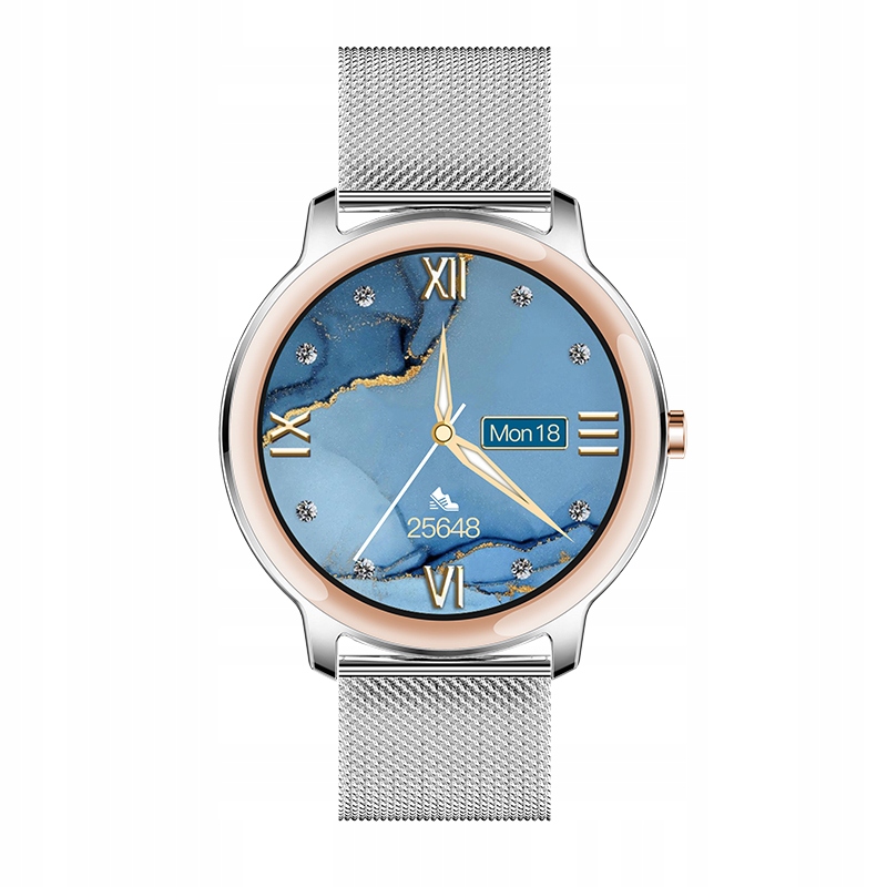 

Smartwatch damski Farrot R18 ultracienki mesh puls